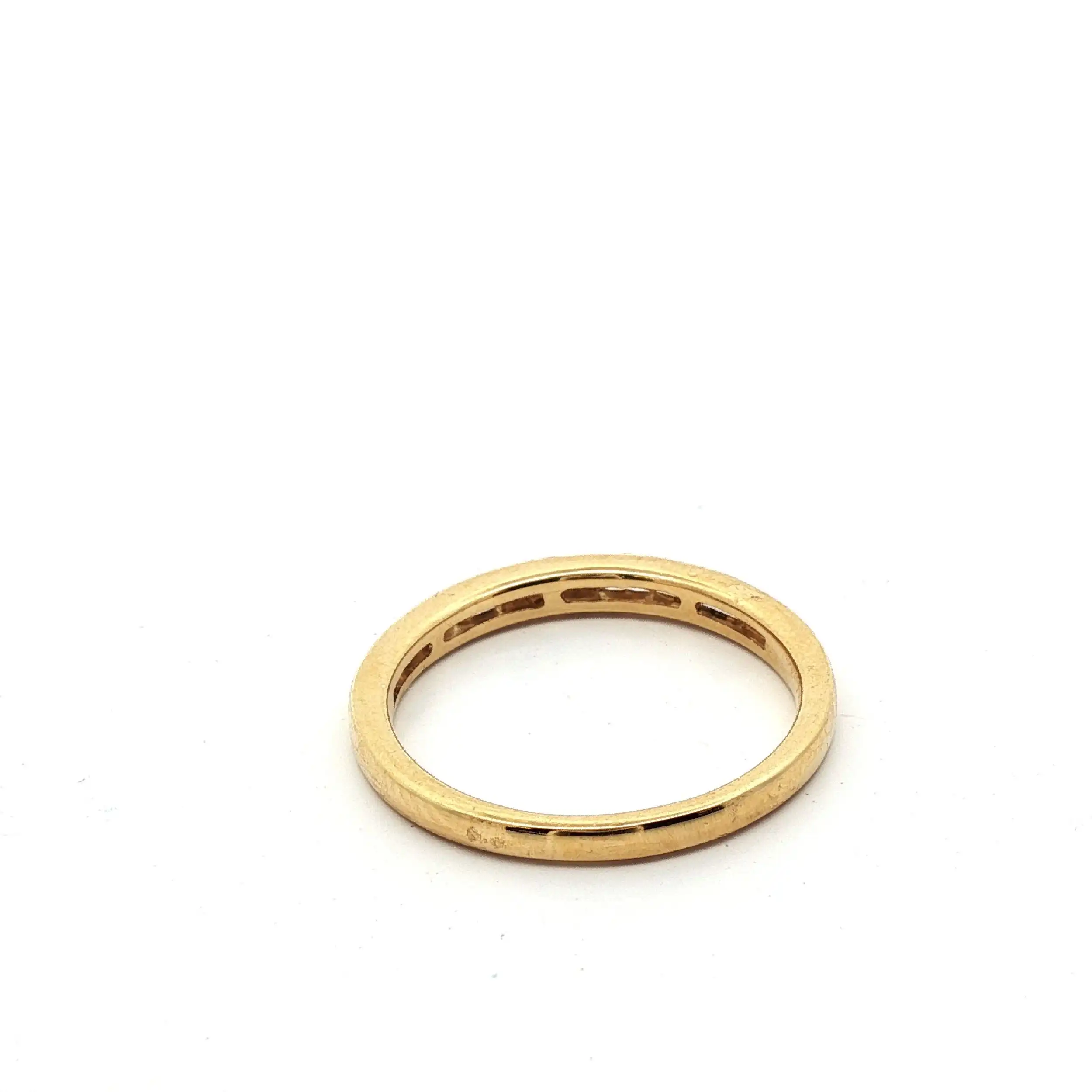Halbmemoryring Gelbgold mit Baguettediamanten Halbmemoryring Gelbgold mit Baguettediamanten