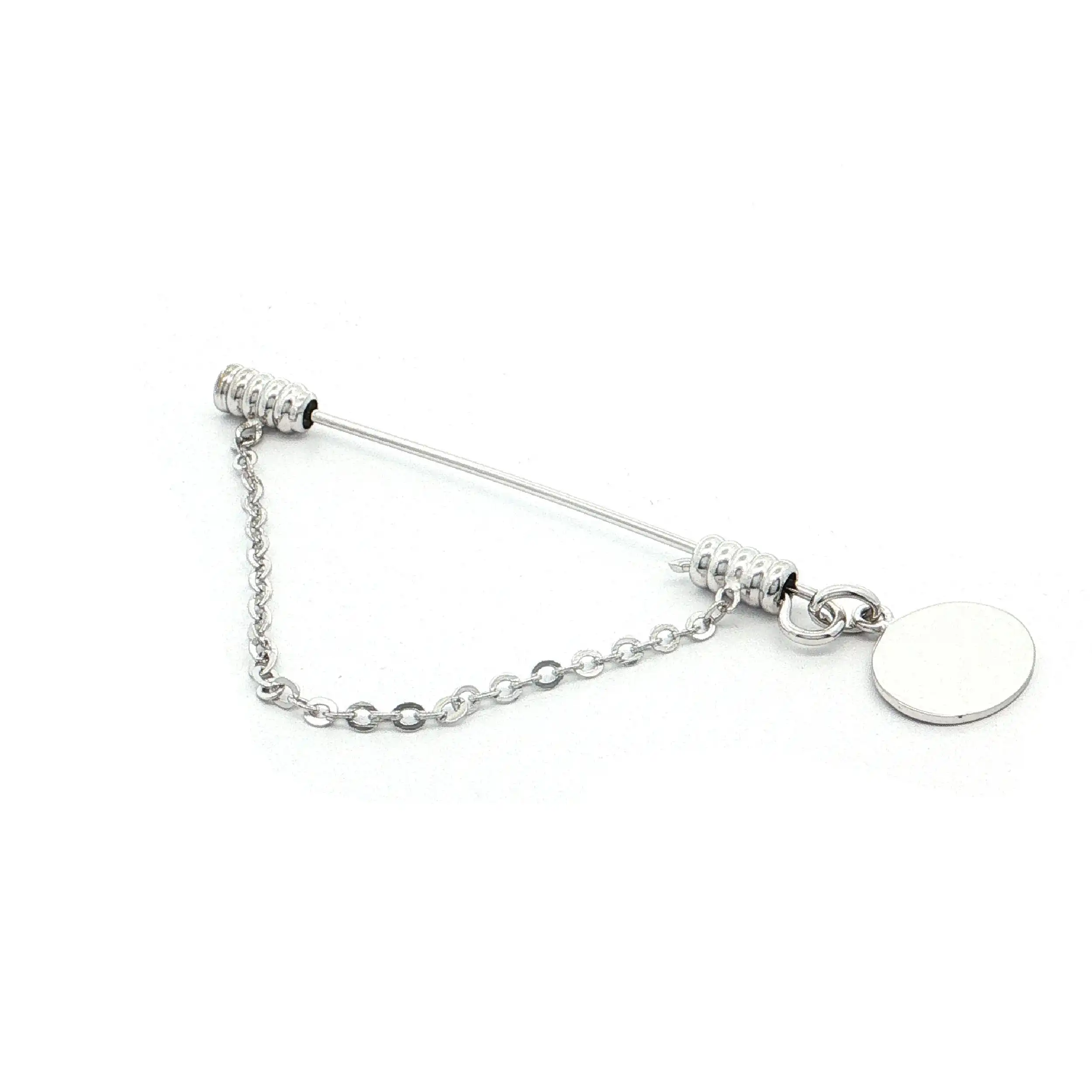 Anstecknadel Silber mit Plättchen zum gravieren Anstecknadel Silber mit Plättchen zum gravieren
