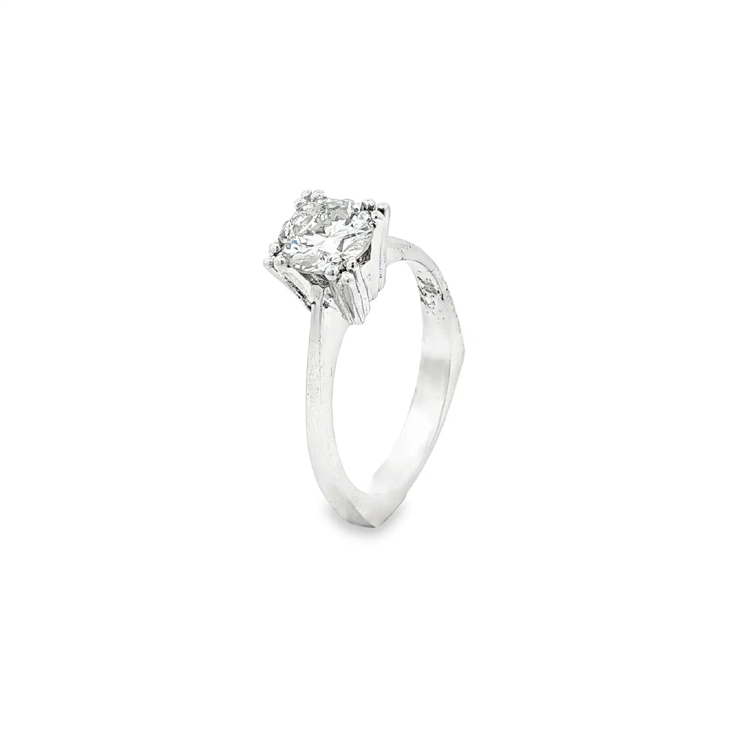Ring Weißgold mit Brillant Ring Weißgold mit Brillant