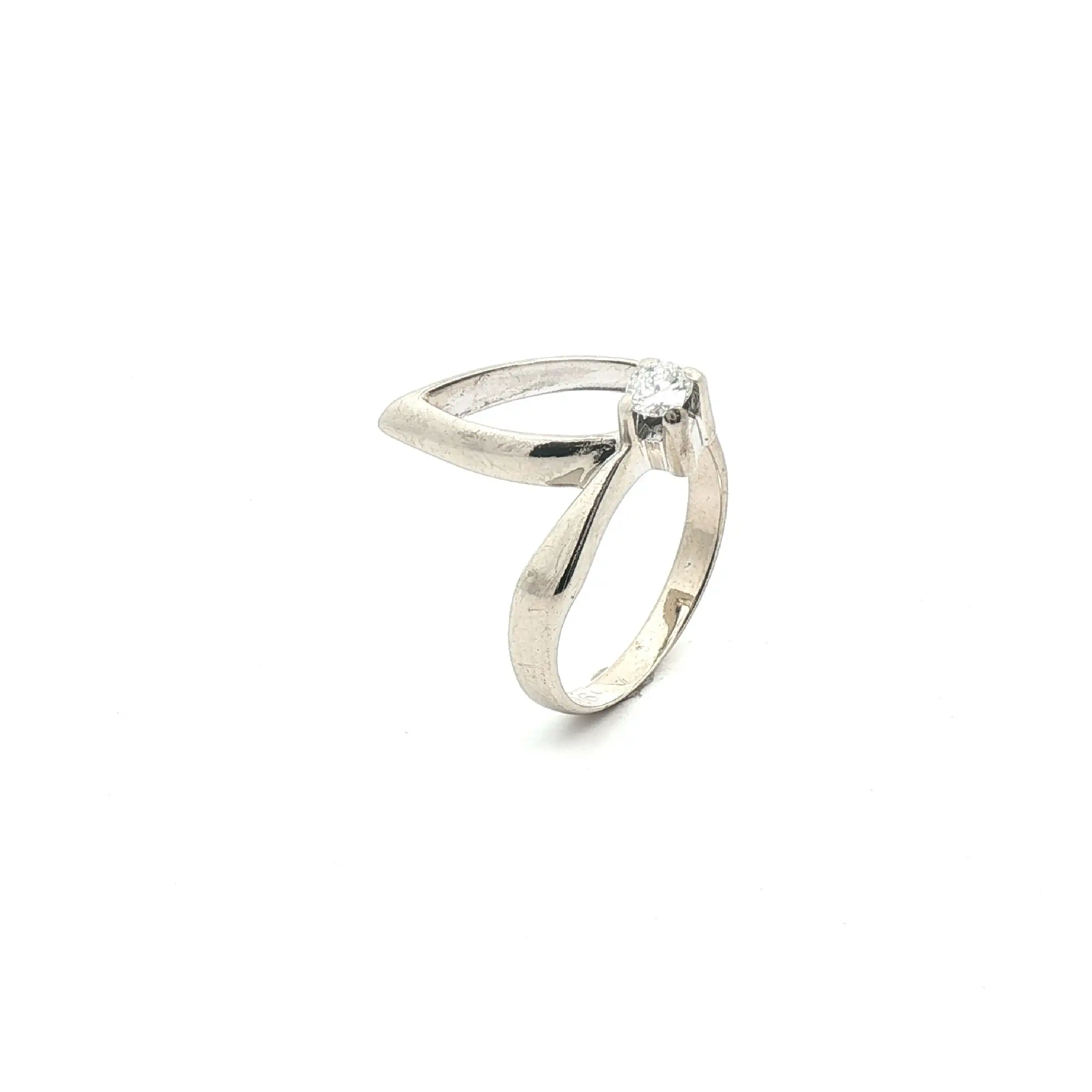 Ring Weißgold mit Brillant Ring Weißgold mit Brillant
