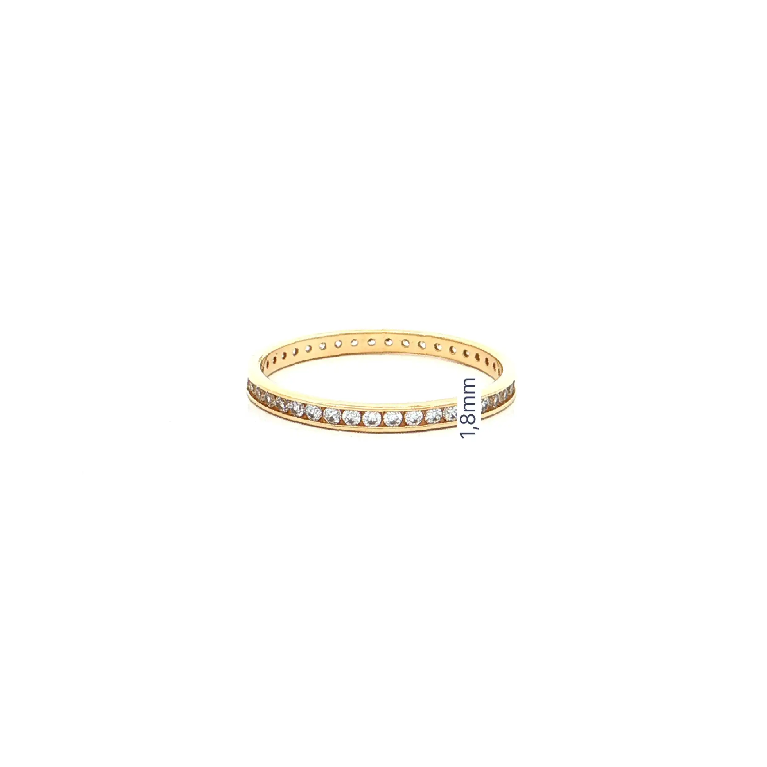 Memoryring Gelbgold mit Zirkonia