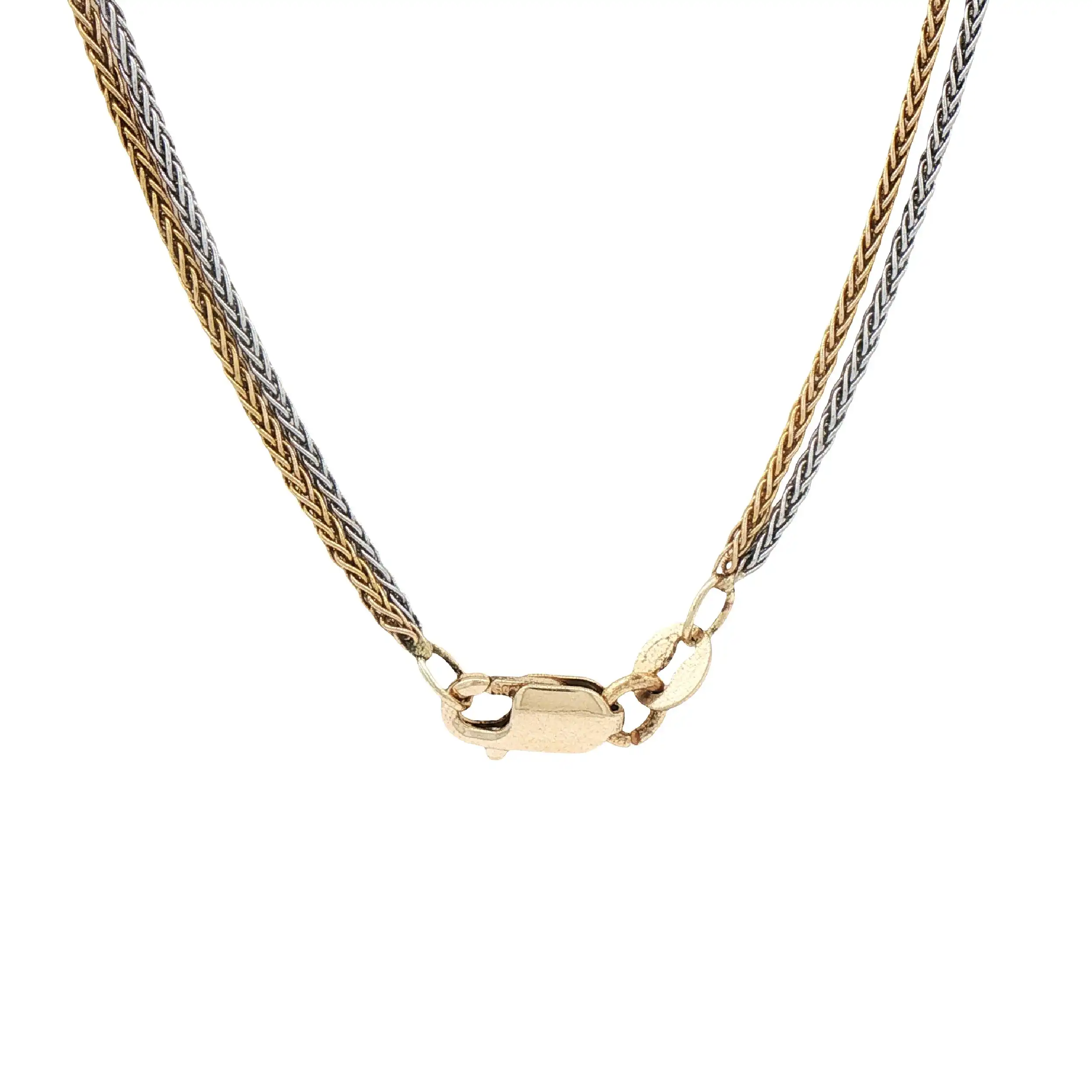 Collier Bicolor mit Herzanhänger mit Brillanten Collier Bicolor mit Herzanhänger mit Brillanten