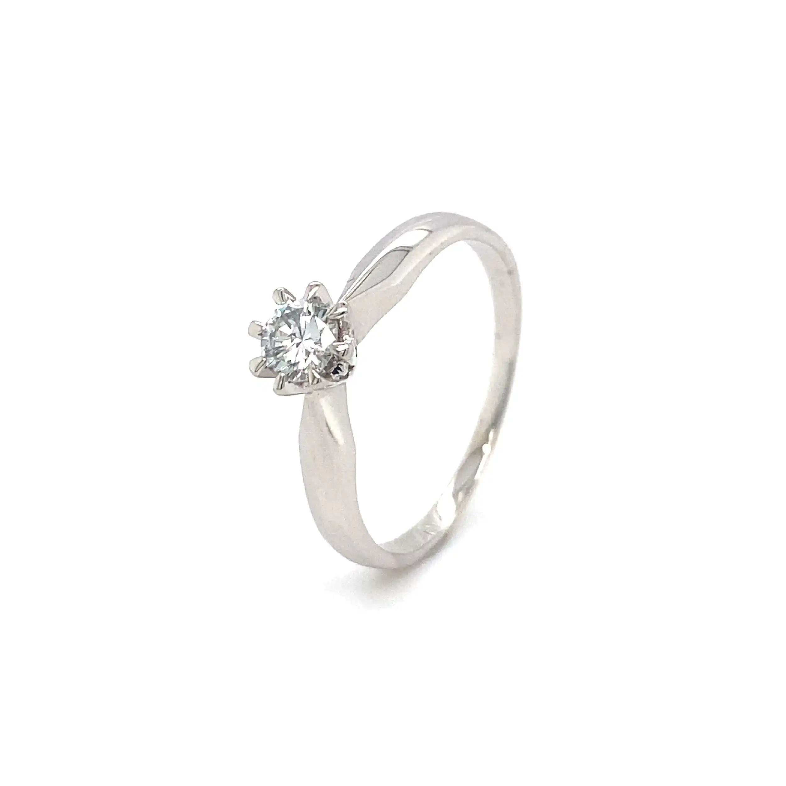 Solitärring Weißgold mit Brillant Solitärring Weißgold mit Brillant