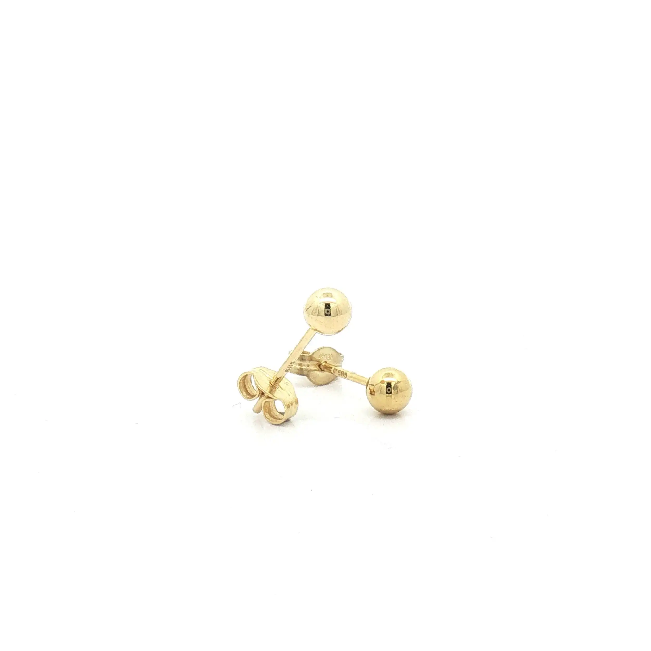 Ohrstecker Gelbgold mit Kugel