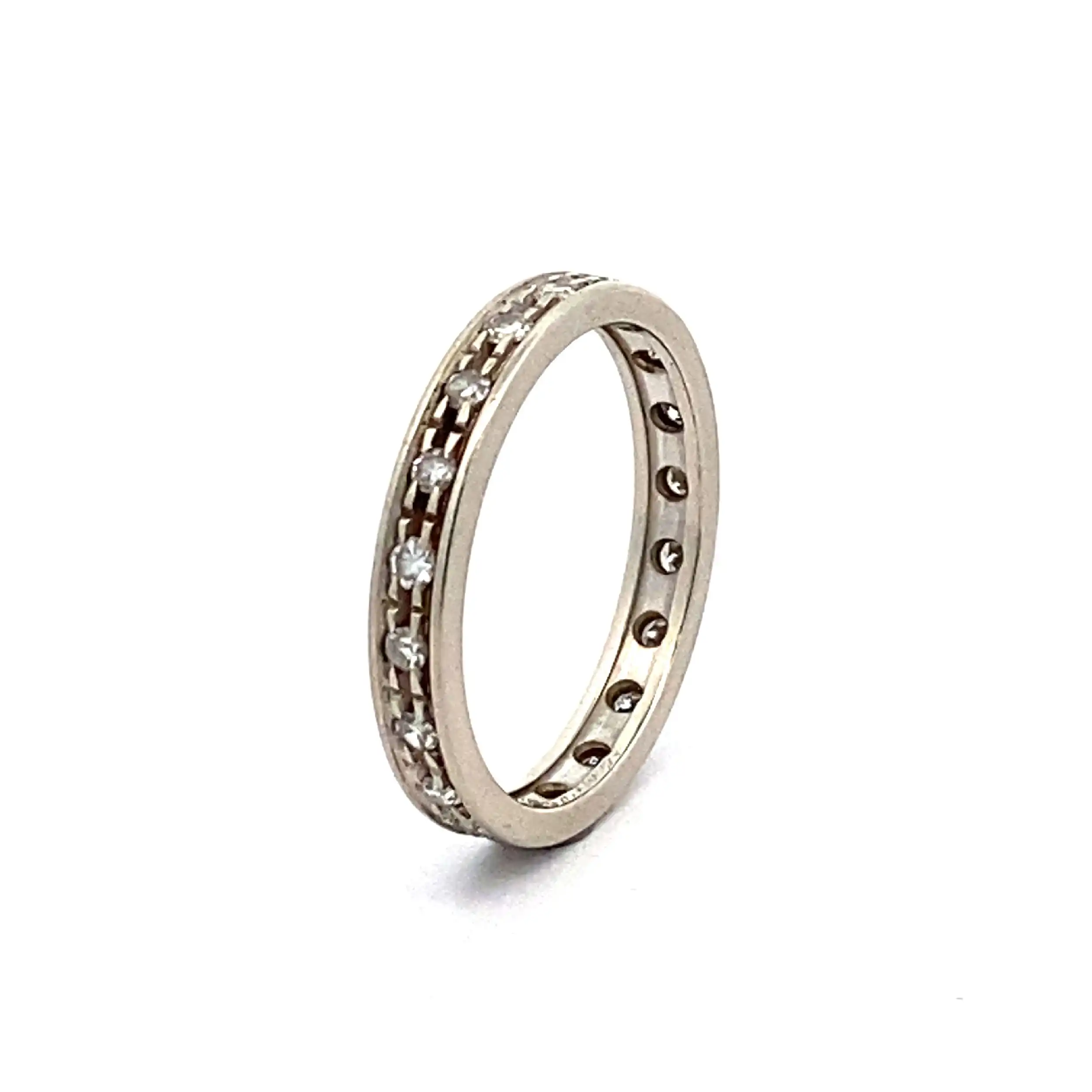 Memoryring Weißgold mit Diamanten mit 0,4ct graviert Memoryring Weißgold mit Diamanten mit 0,4ct graviert