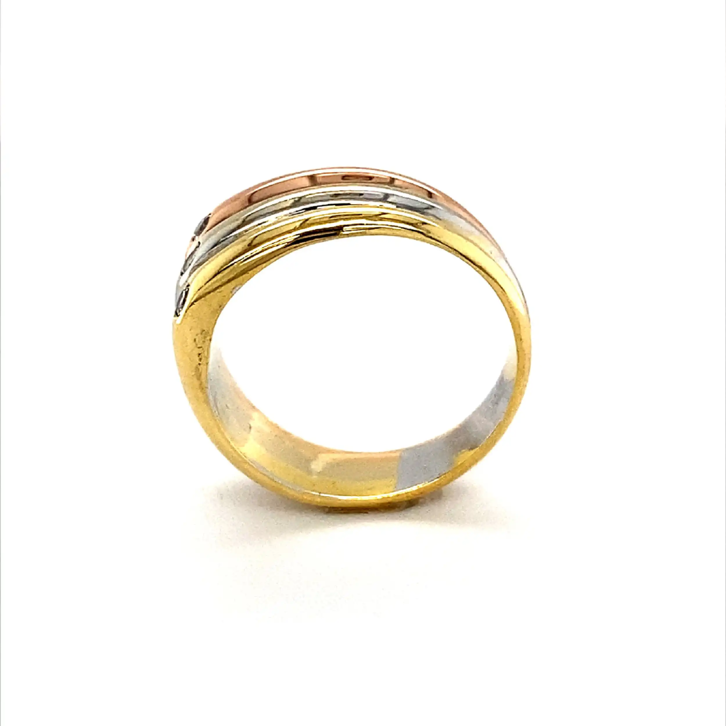 Ring Tricolor mit Brillanten Ring Tricolor mit Brillanten