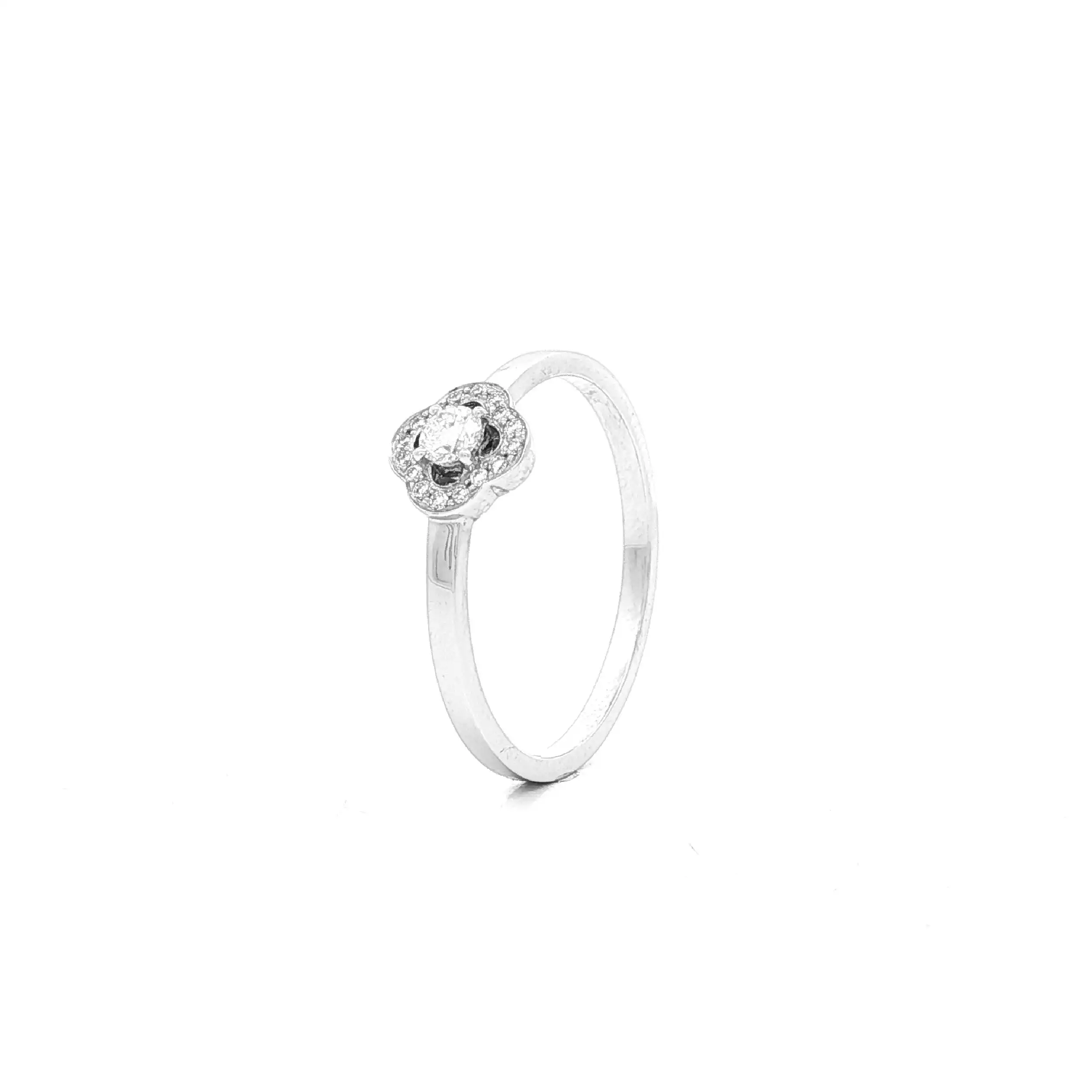 Ring Weißgold mit Brillanten Ring Weißgold mit Brillanten