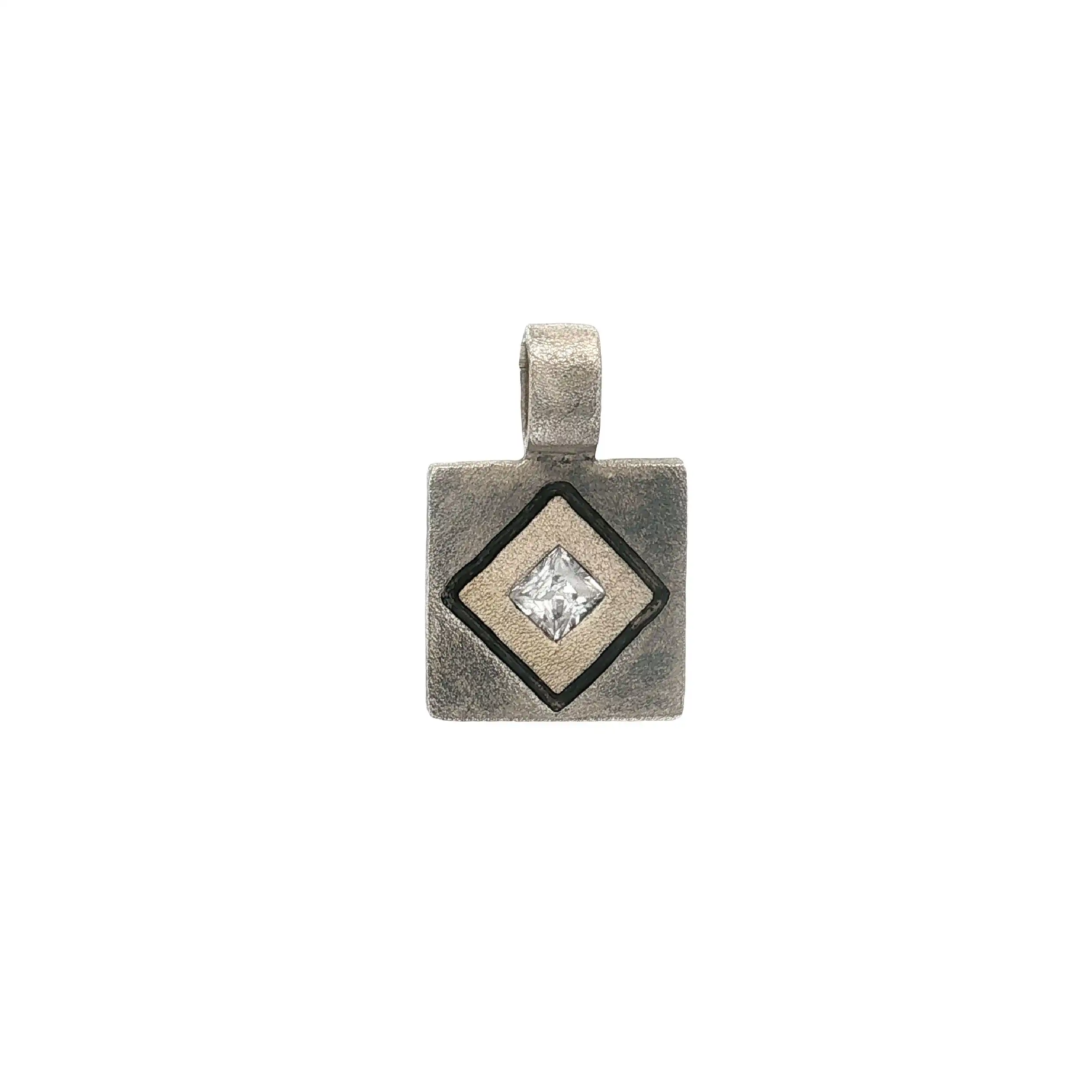 Anhänger Silber teilvergoldet mit Zirkonia