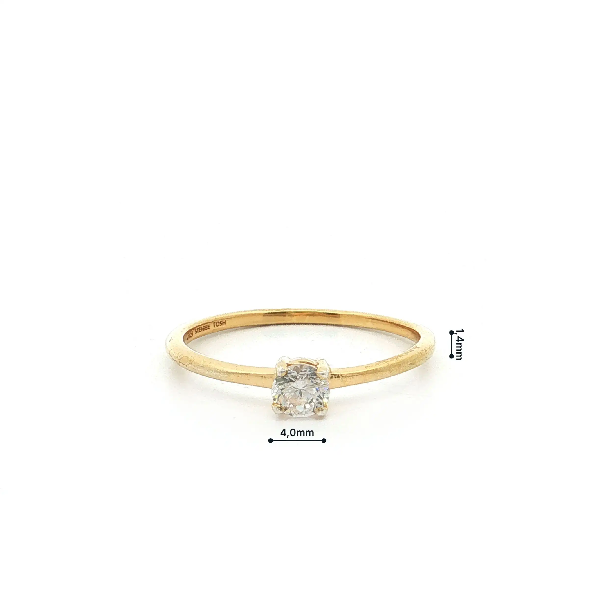 Ring Silber vergoldet mit Zirkonia