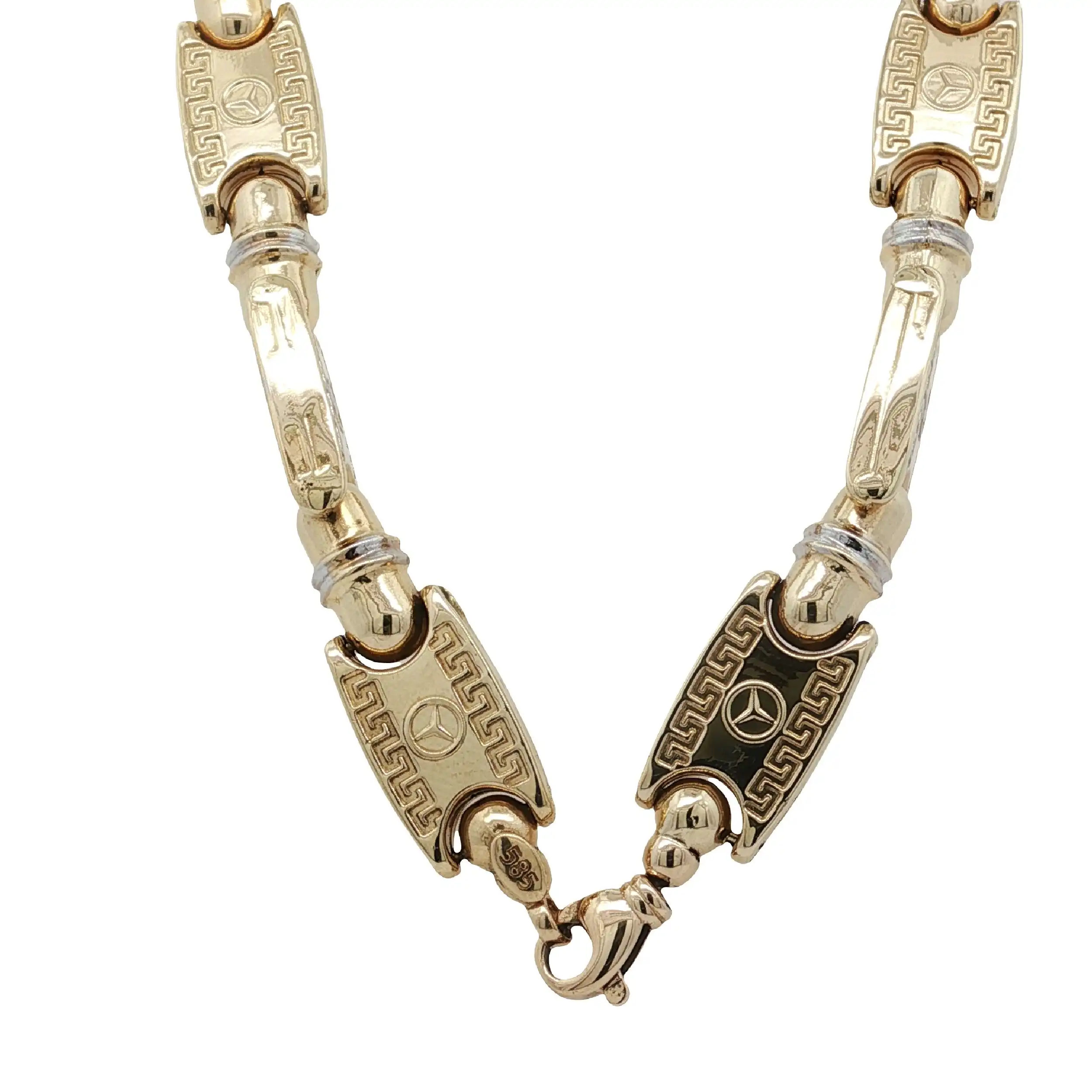 Kette Bicolor mit Muster hohl