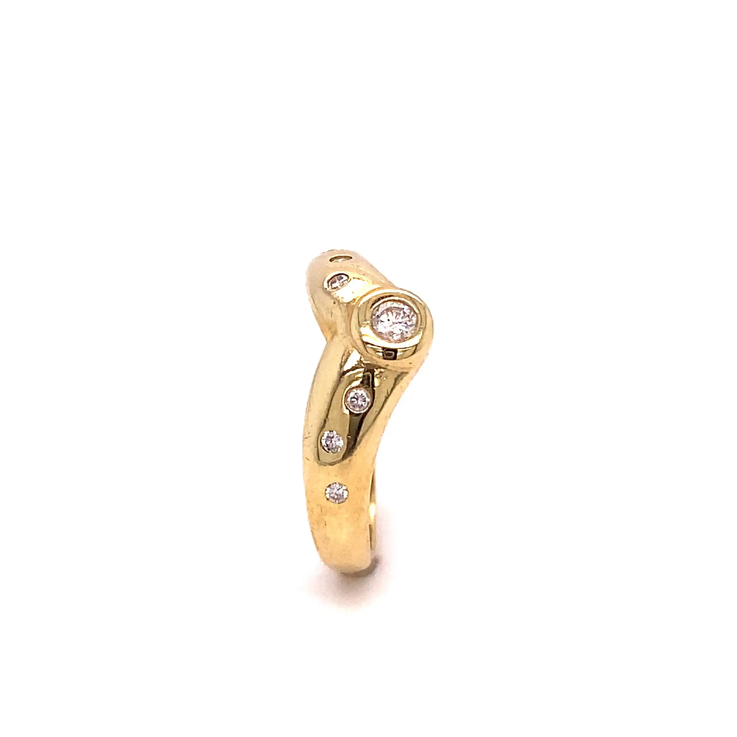 Ring Gelbgold mit Brillanten, graviert mit 0,20ct Ring Gelbgold mit Brillanten, graviert mit 0,20ct