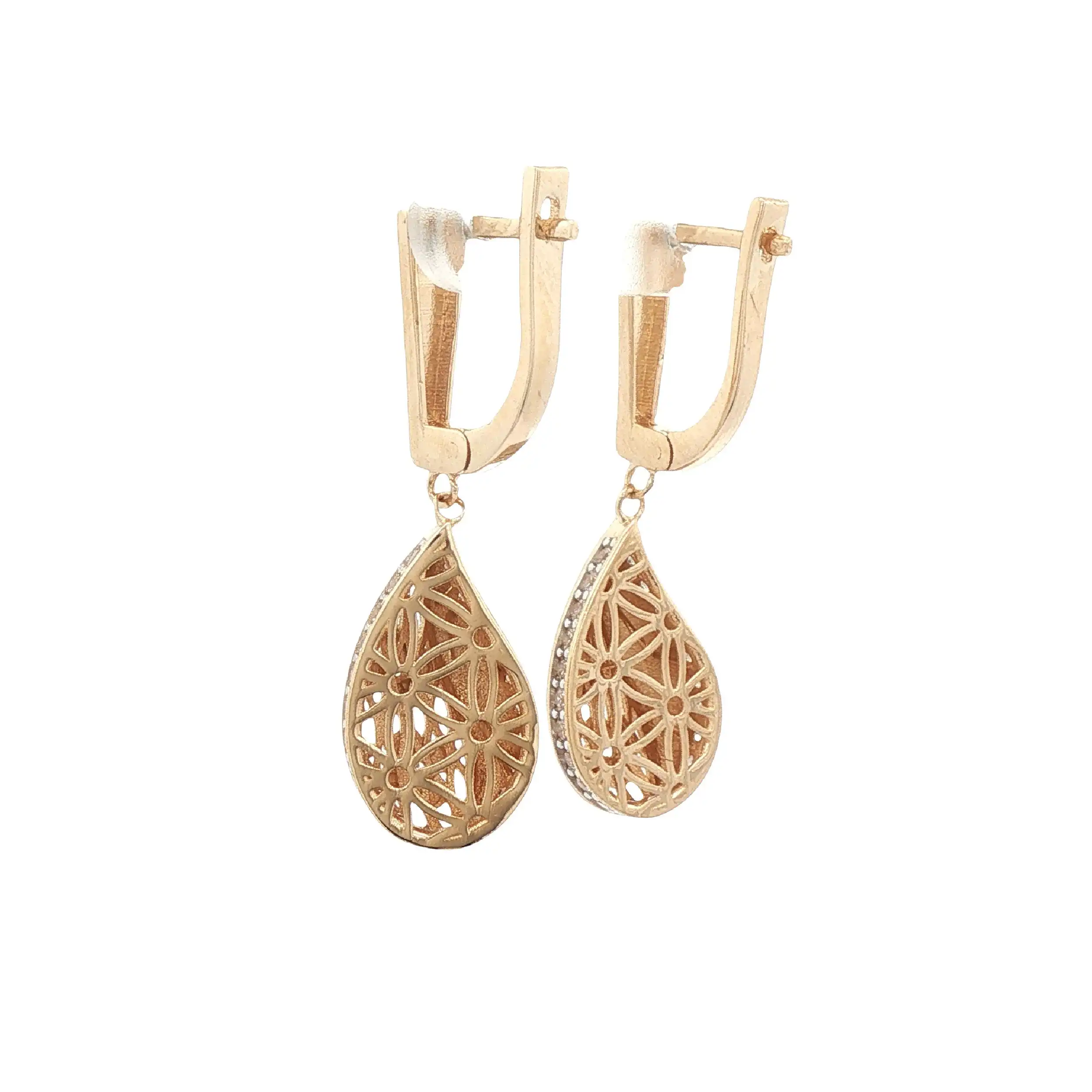 Ohrhänger Gelbgold mit Zirkonia Ohrhänger Gelbgold mit Zirkonia