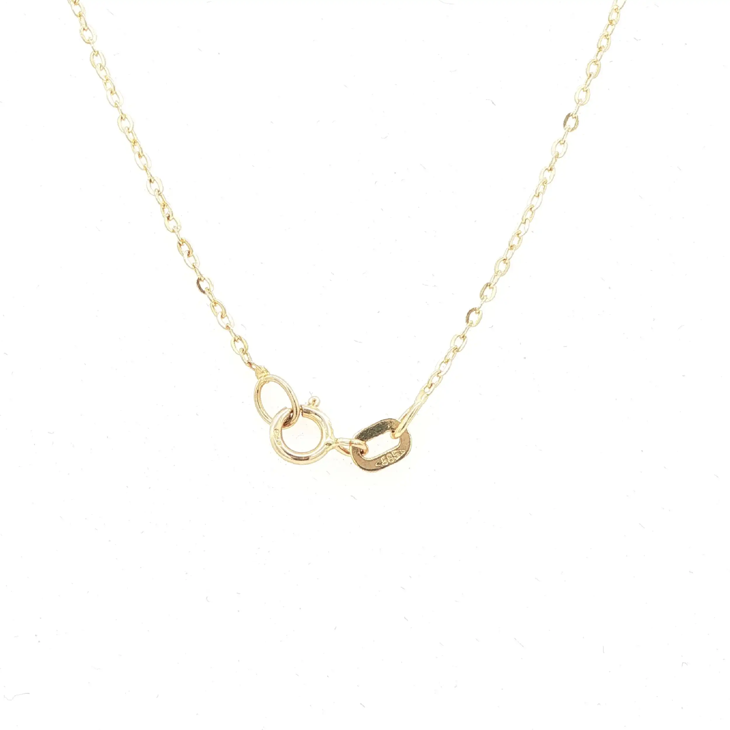 Ankerkette Bicolor mit Anhänger mit Zirkonia