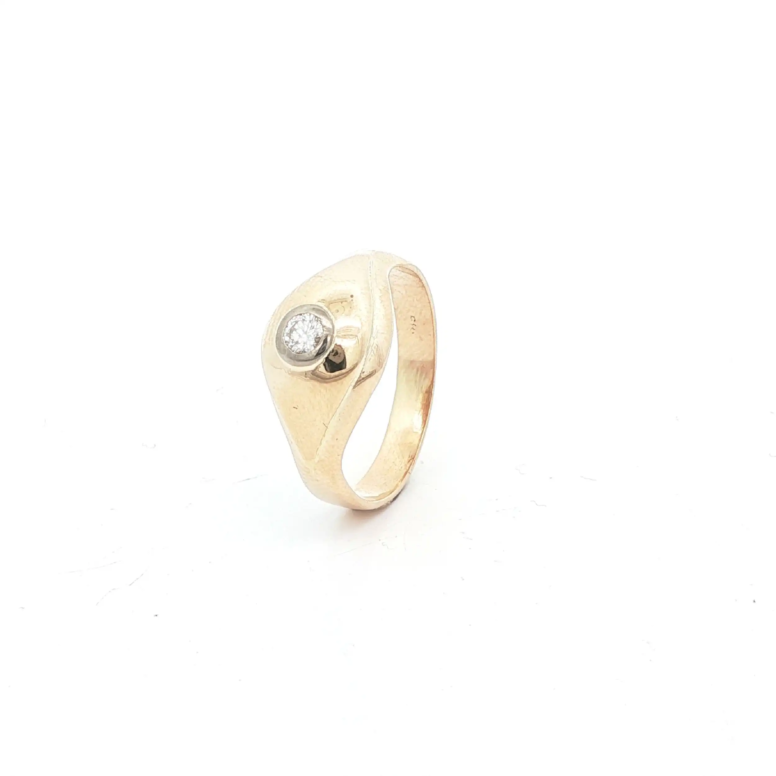 Ring Gelbgold mit Brillant Solitär Ring Gelbgold mit Brillant Solitär