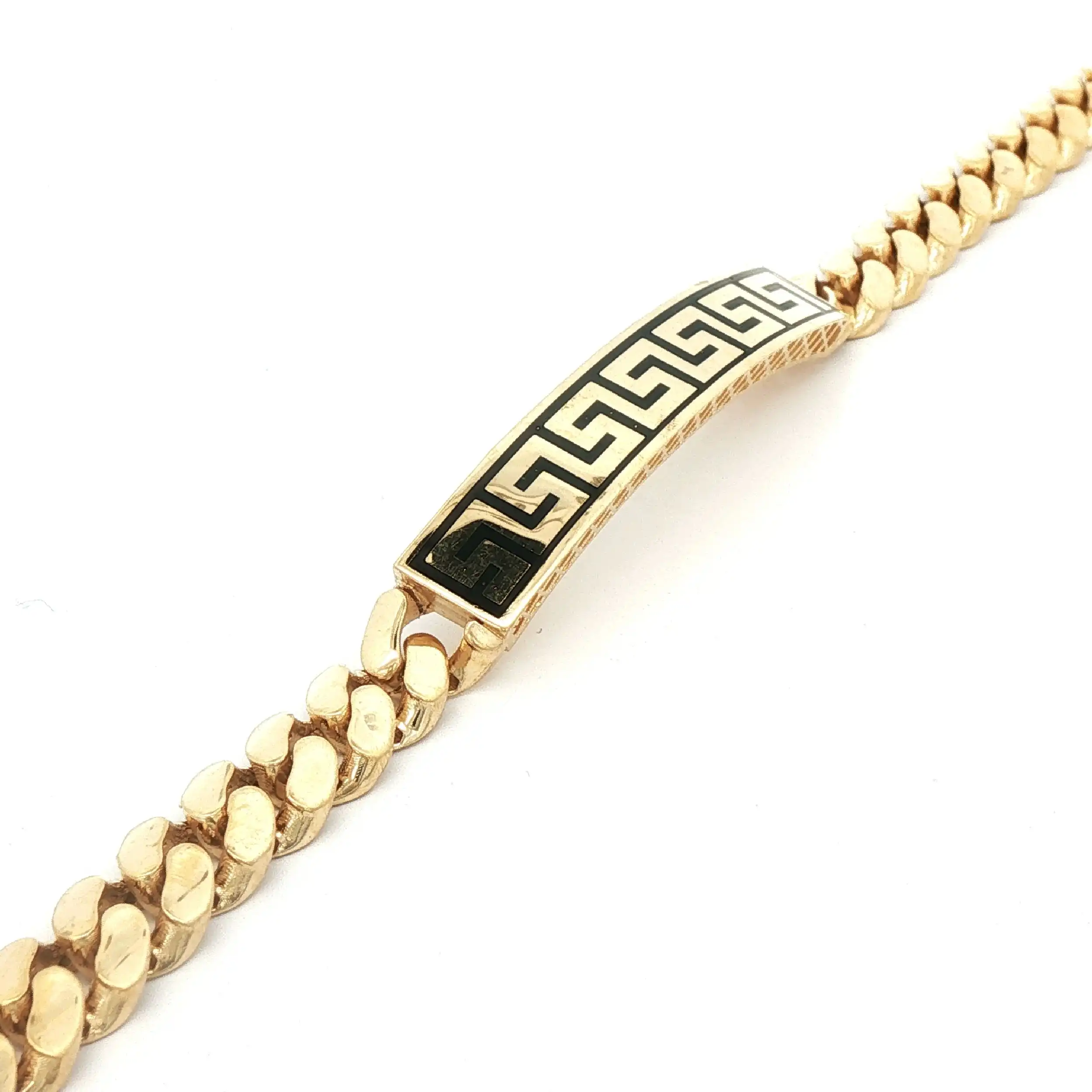 Armband Gelbgold mit schwarzer Farbe im Muster Armband Gelbgold mit schwarzer Farbe im Muster