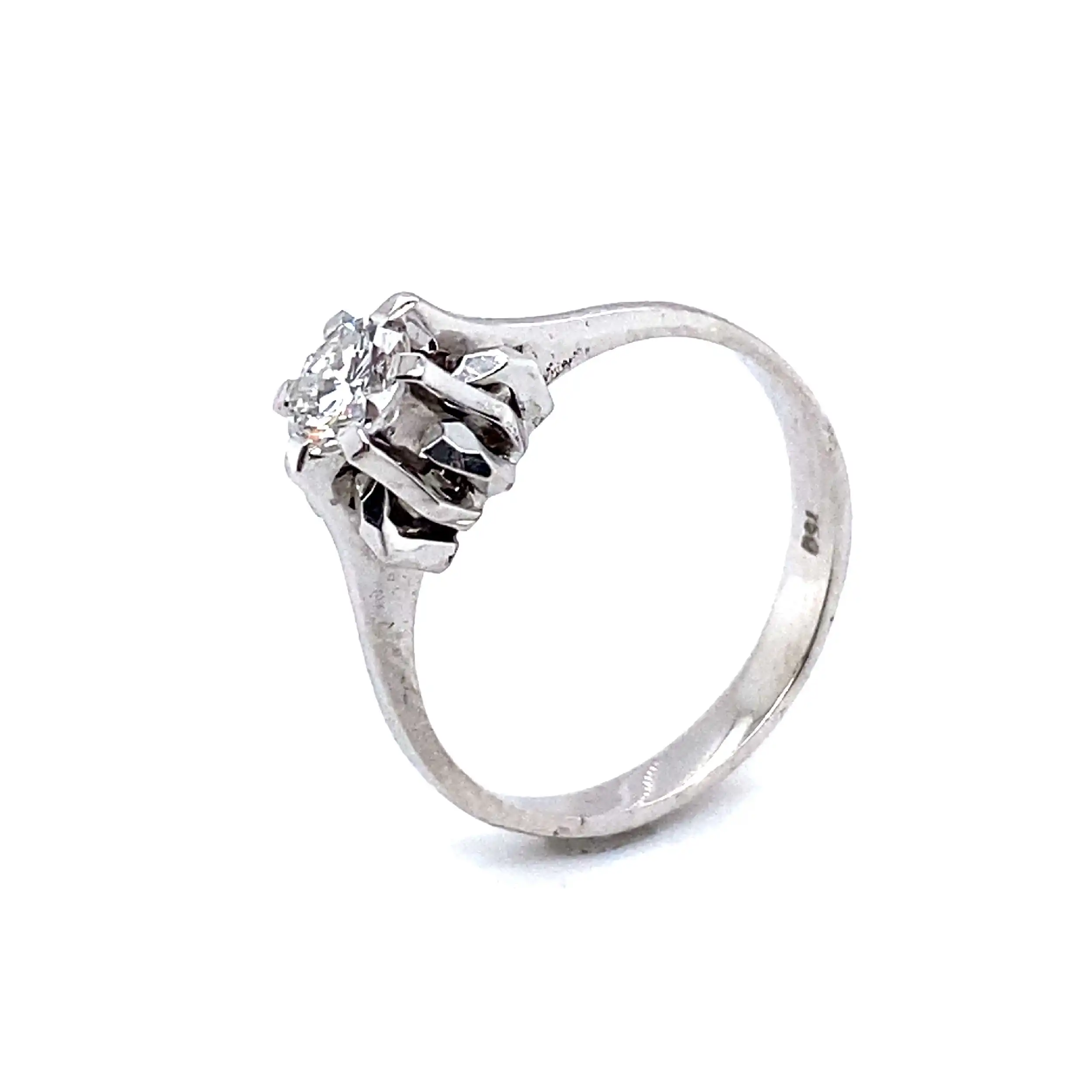 Ring Weißgold mit Solitär Brillant Ring Weißgold mit Solitär Brillant