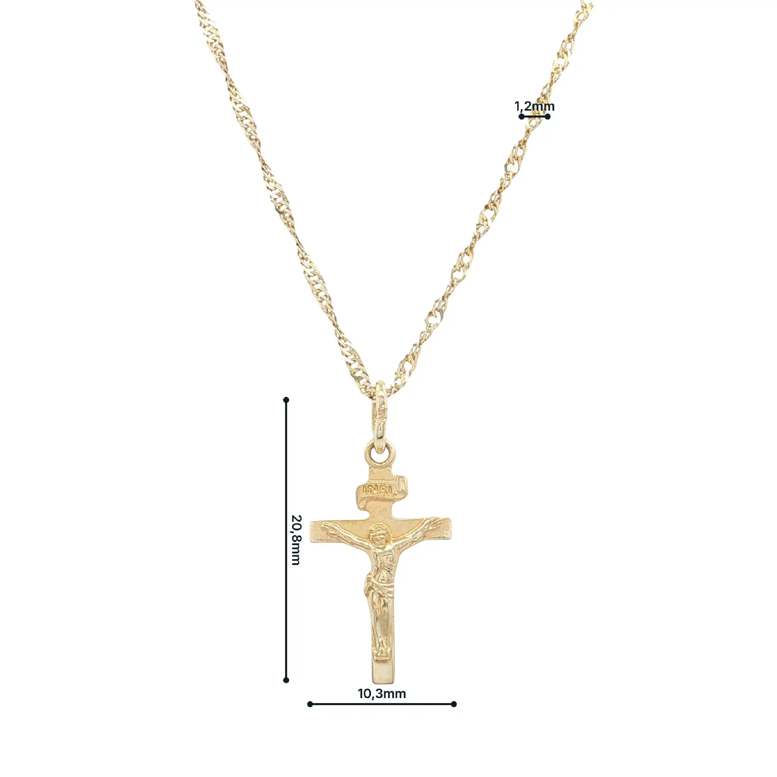 Kette Gelbgold mit Kreuzanhänger