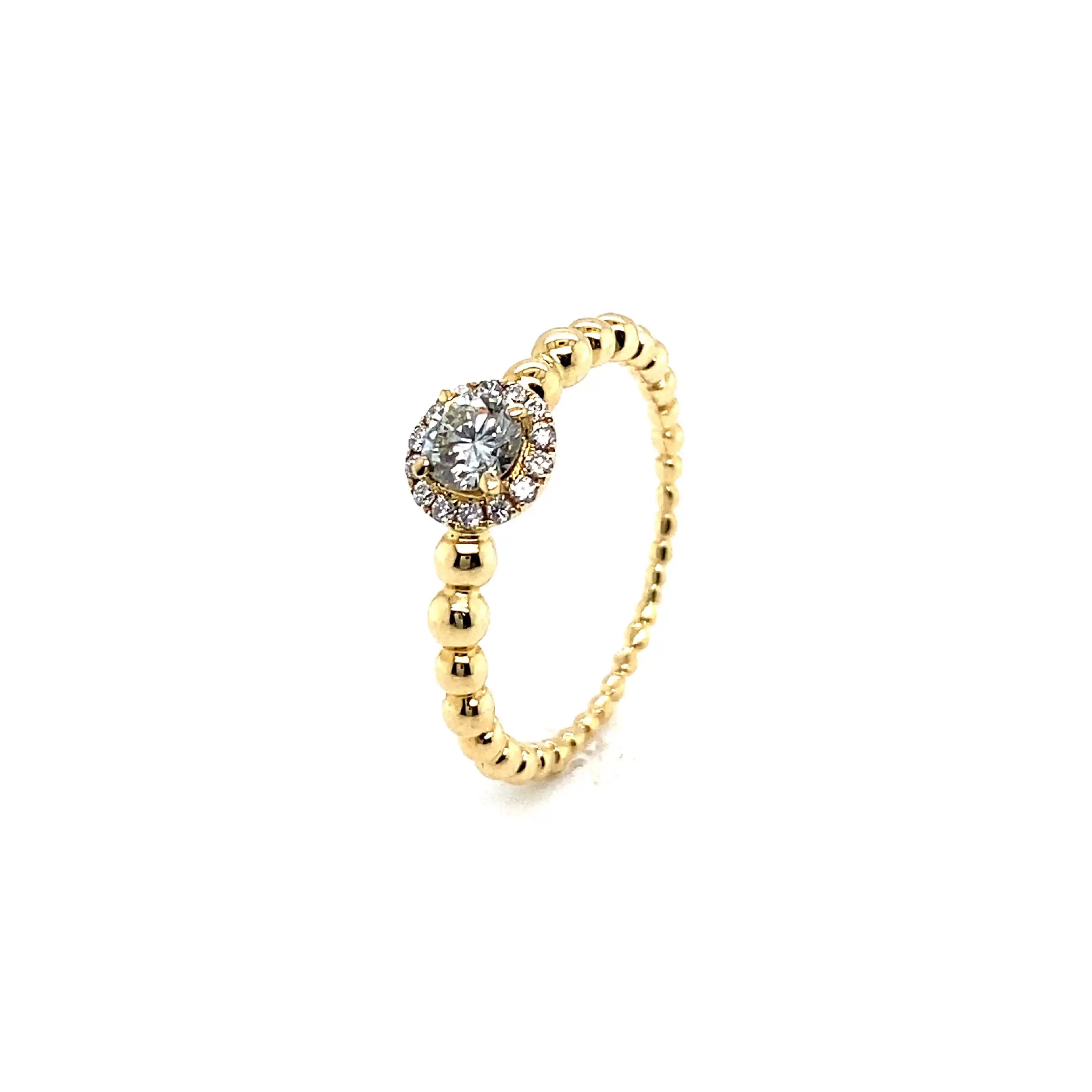 Ring mit Solitärbrillant 0,31ct und 14 Brillanten Ring mit Solitärbrillant 0,31ct und 14 Brillanten