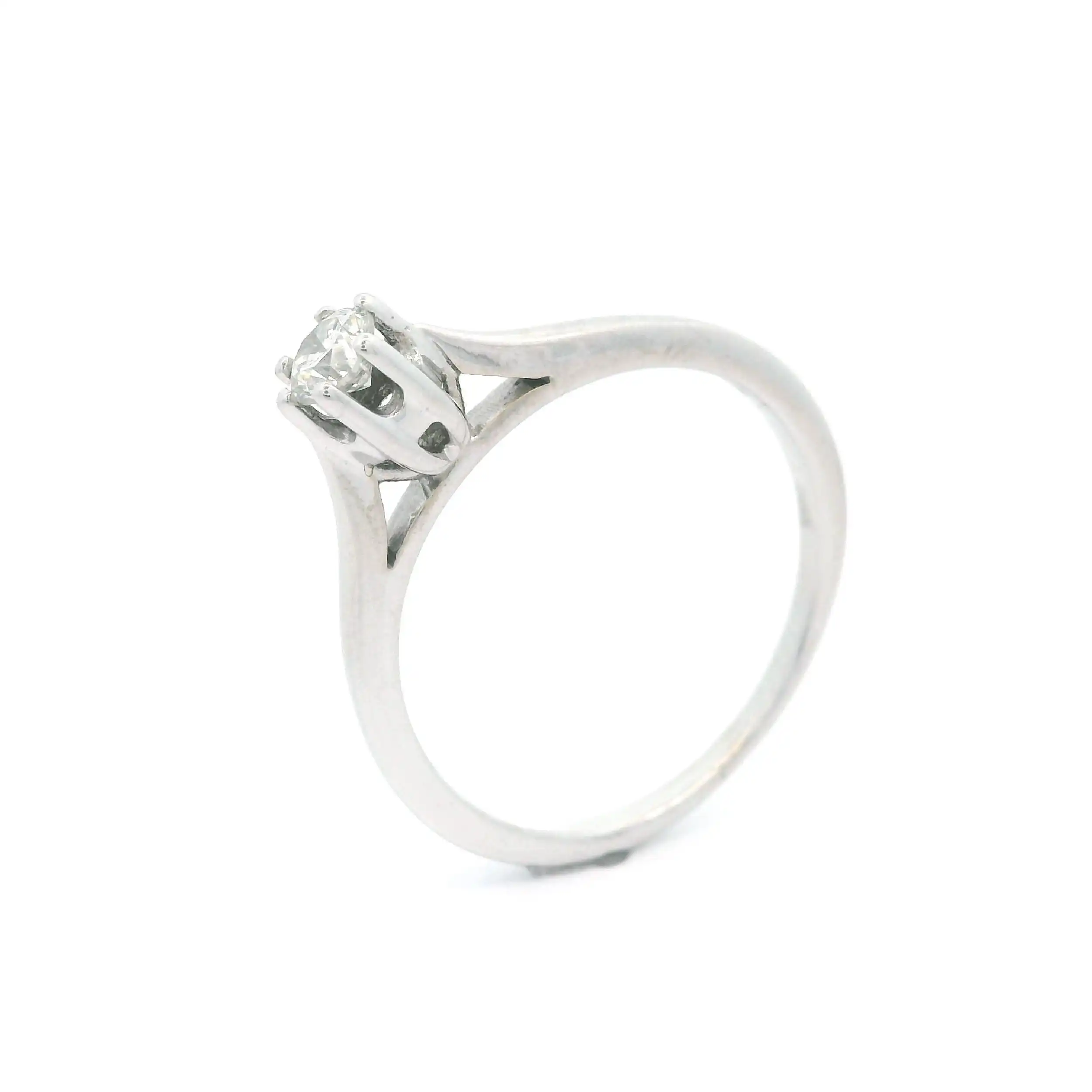 Ring Weißgold mit Brillant Ring Weißgold mit Brillant
