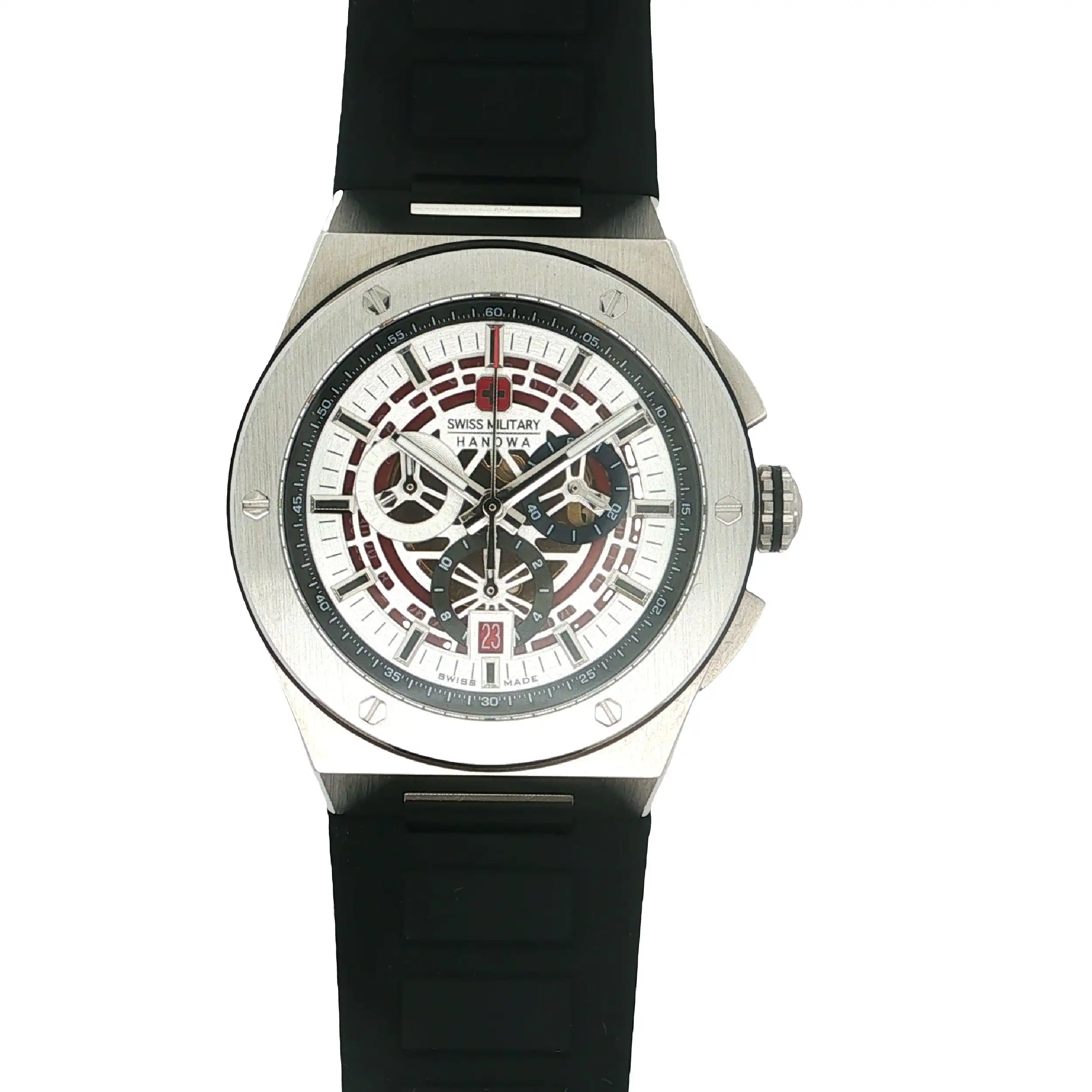 Herrenuhr Swiss Military Hanowa mit Kautschukband Quartz neuwertig