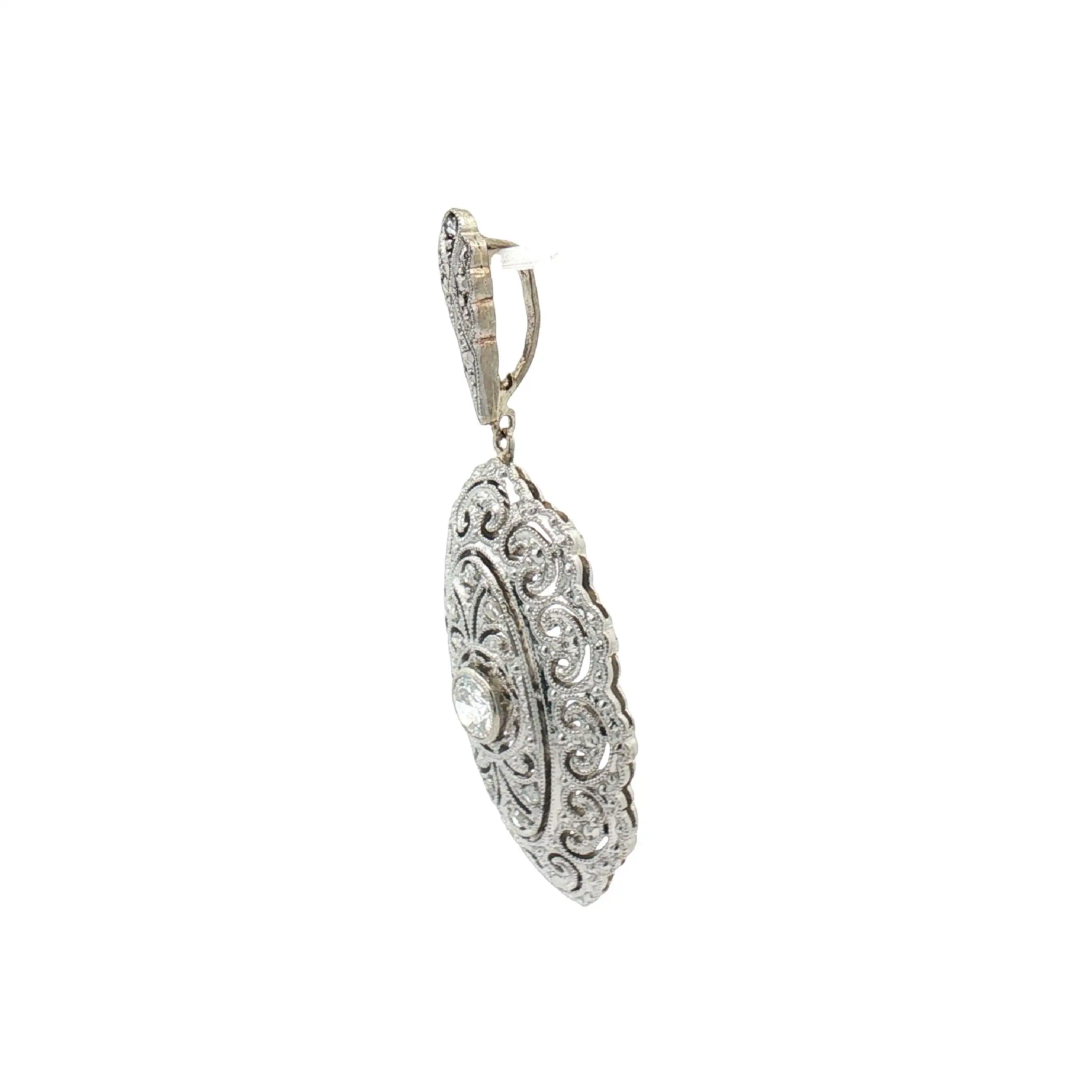 Anhänger Weißgold mit Brillanten und Diamanten