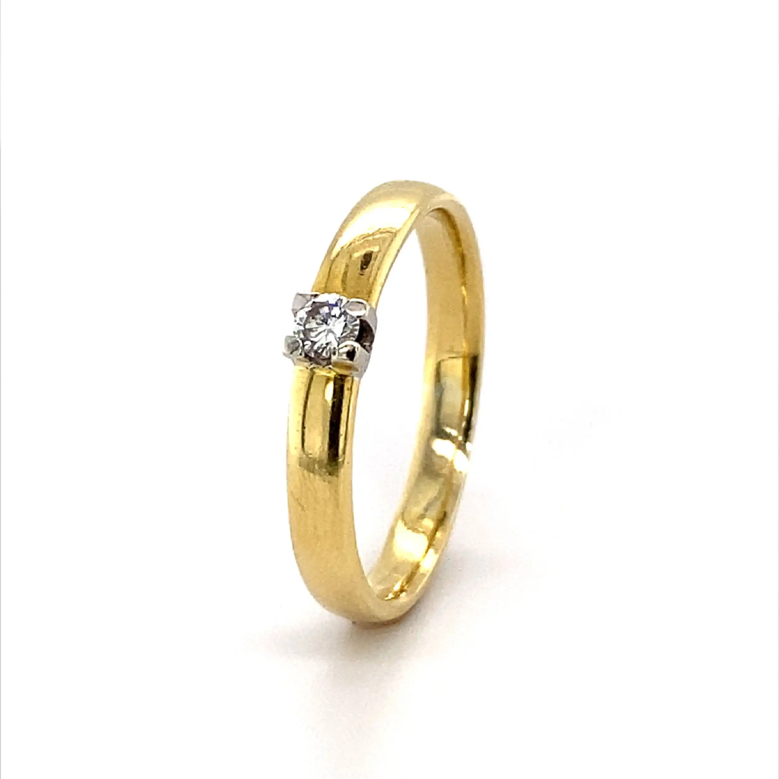 Ring Bicolor mit Brillant Ring Bicolor mit Brillant