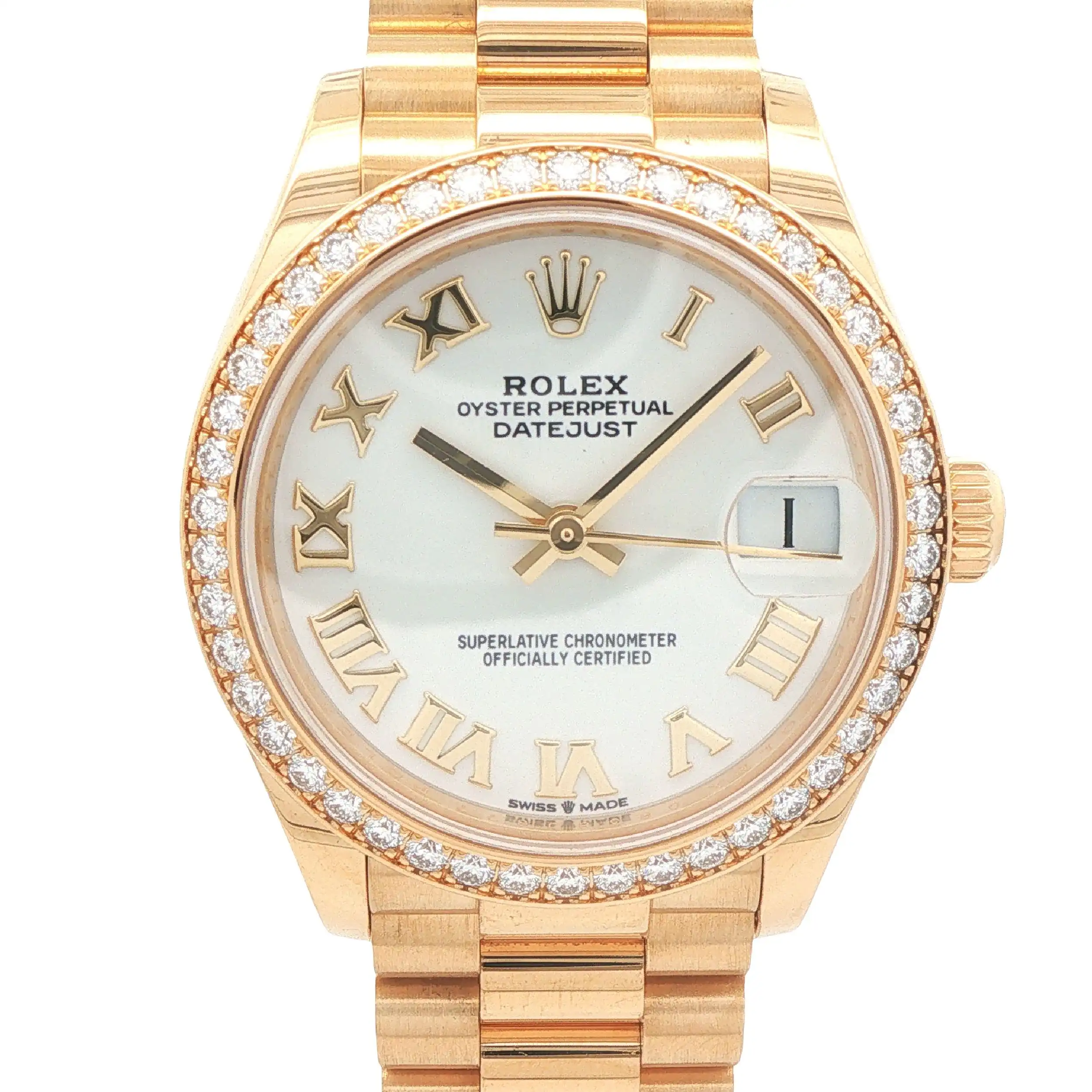 Damenuhr Rolex Datejust 31 Vollgold Fullset 2022