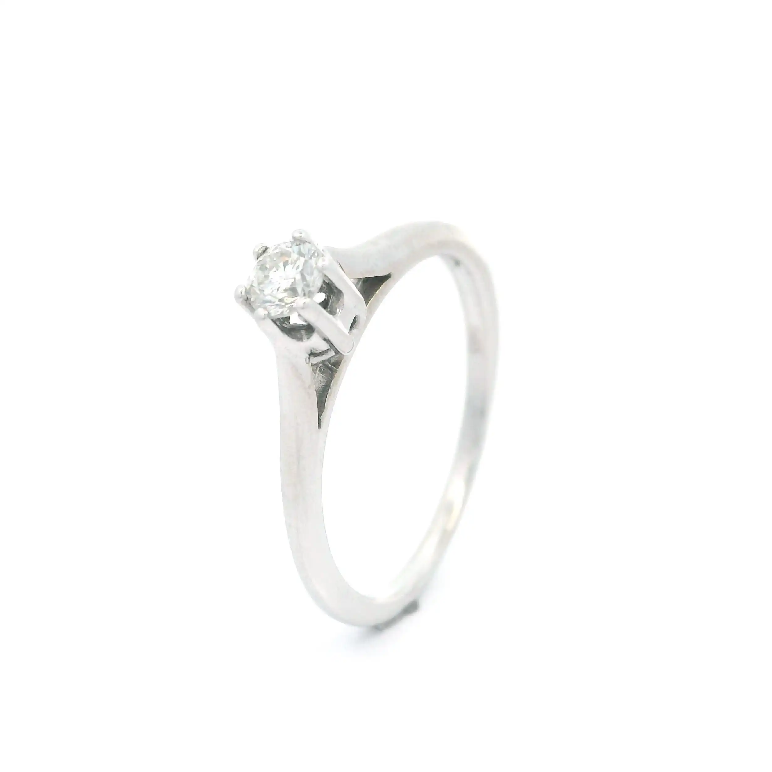Ring Weißgold mit Brillant Ring Weißgold mit Brillant