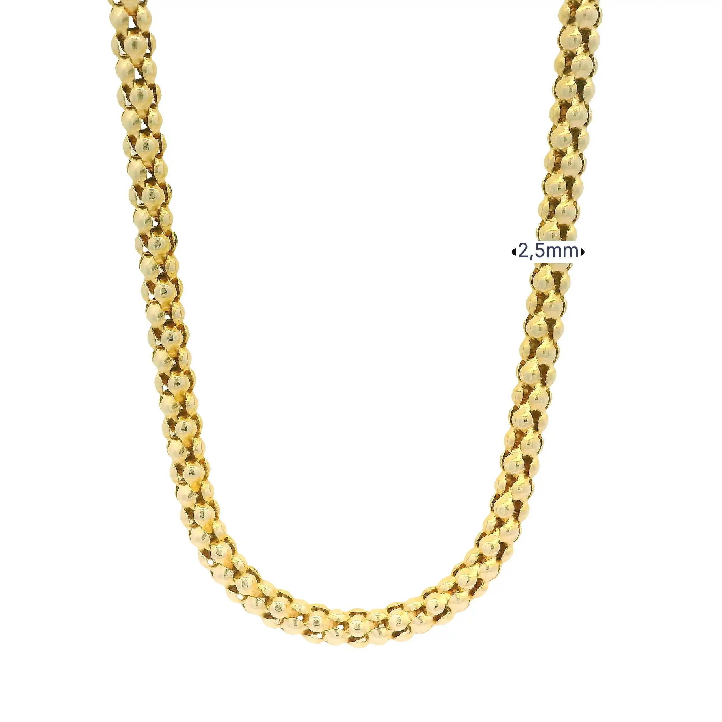 Schlauchcollier Gelbgold