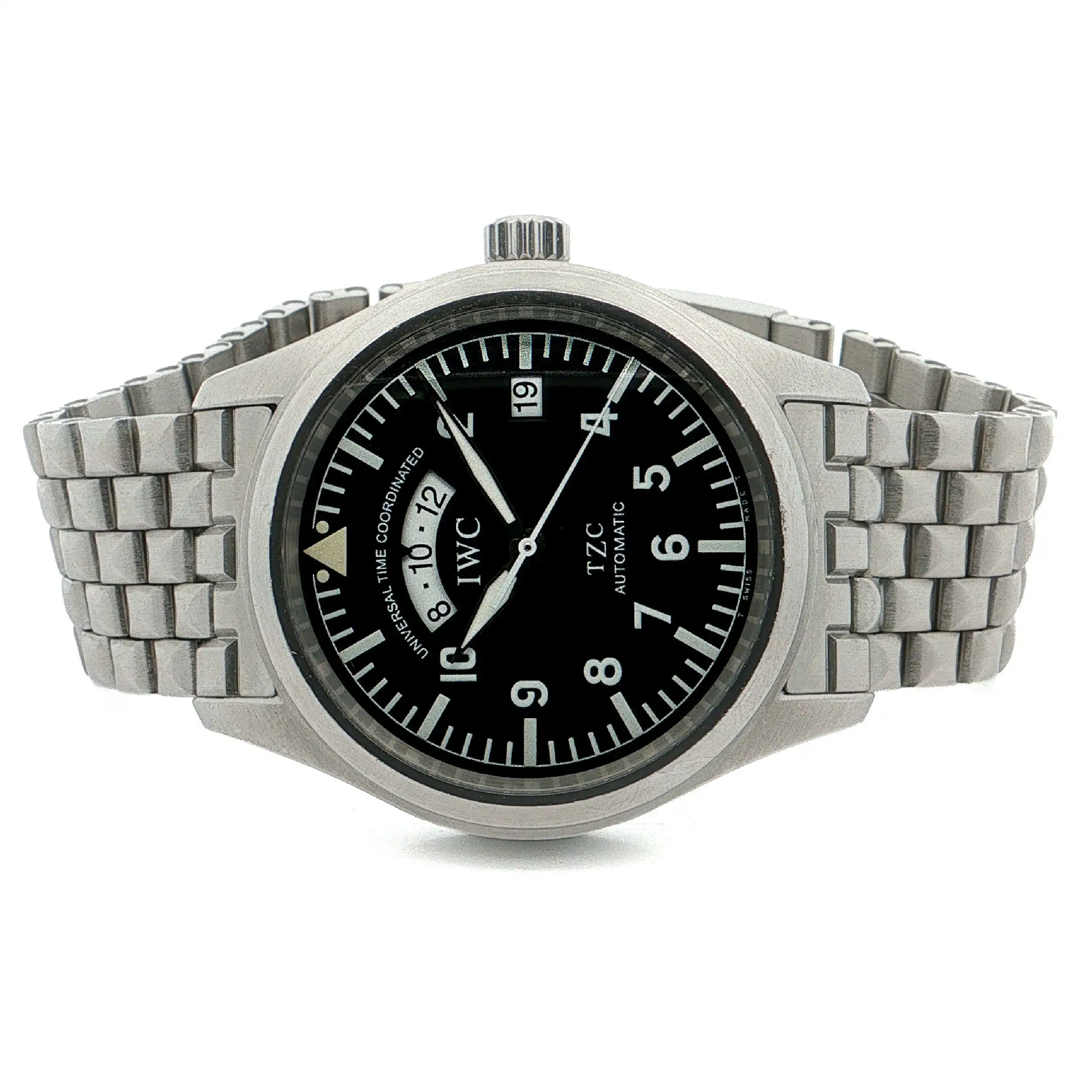 Herrenuhr IWC Spitfire UTC IW3251 Automatik aus 1998 mit Papieren und Karte Herrenuhr IWC Spitfire UTC IW3251 Automatik aus 1998 mit Papieren und Karte