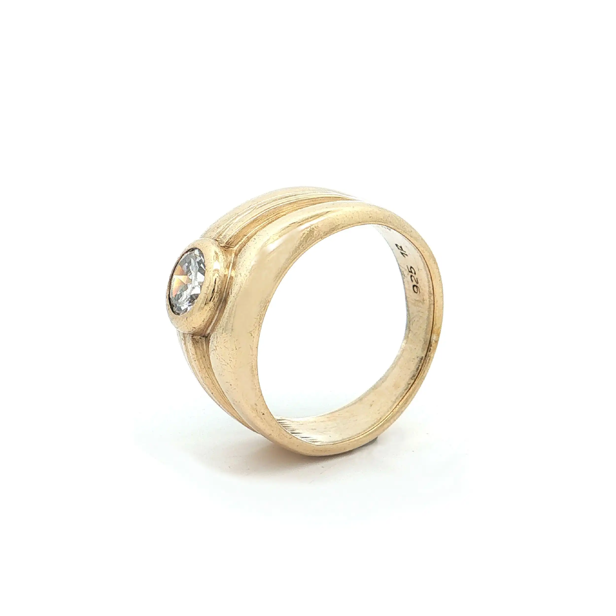 Ring Silber vergoldet mit Zirkonia