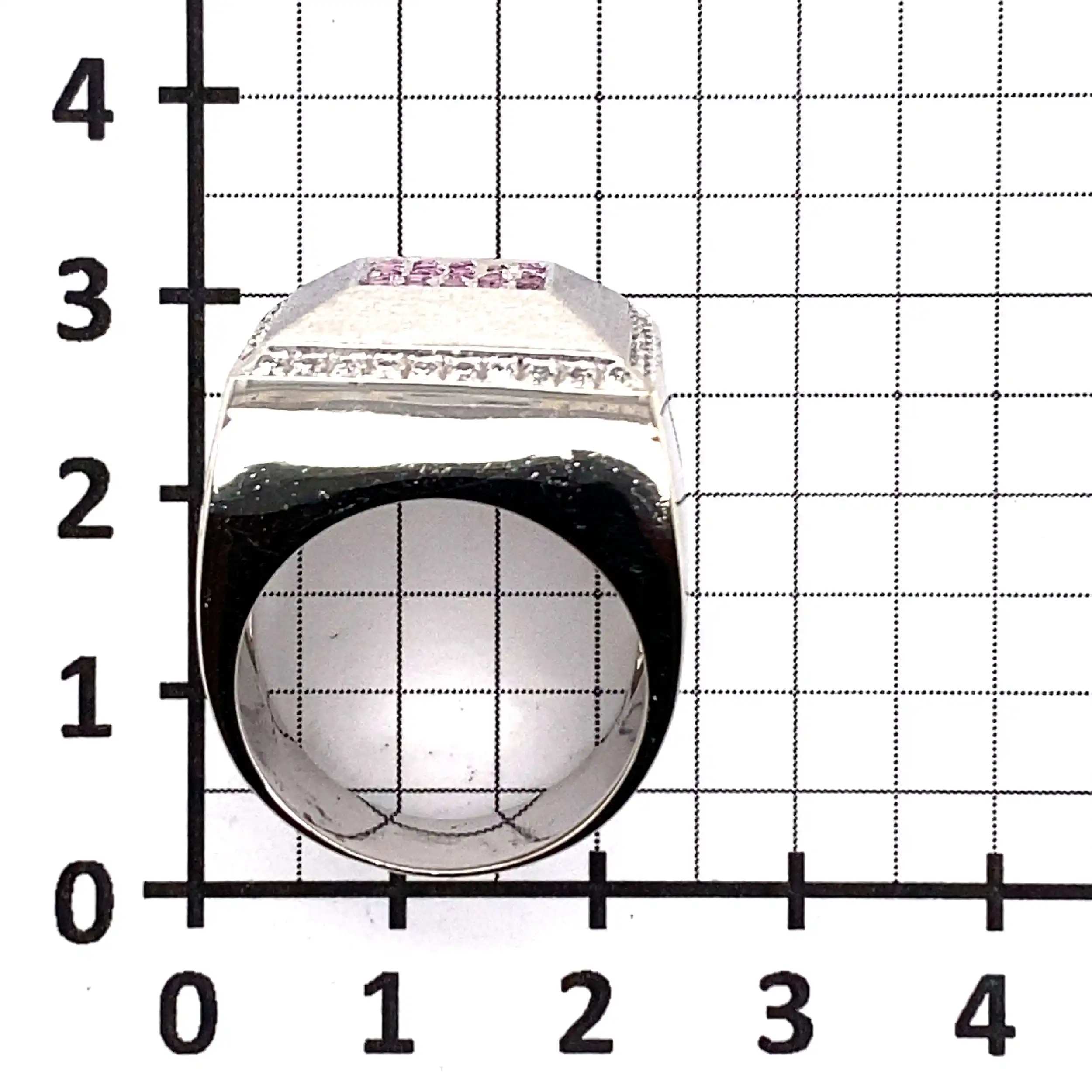 Ring Weißgold mit rosa Farbsteinen & Zirkonia