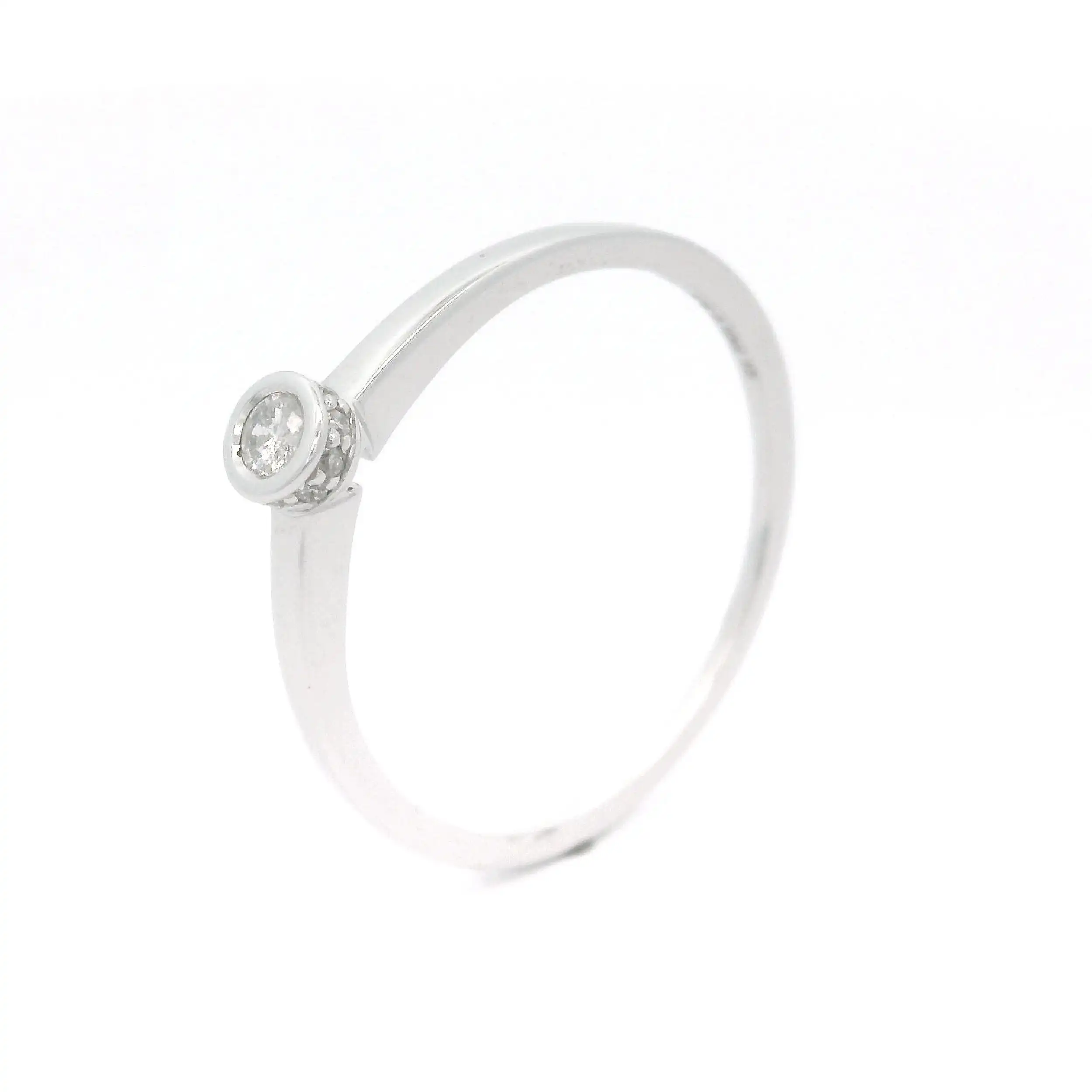 Solitärring Weißgold mit Brillant Solitärring Weißgold mit Brillant