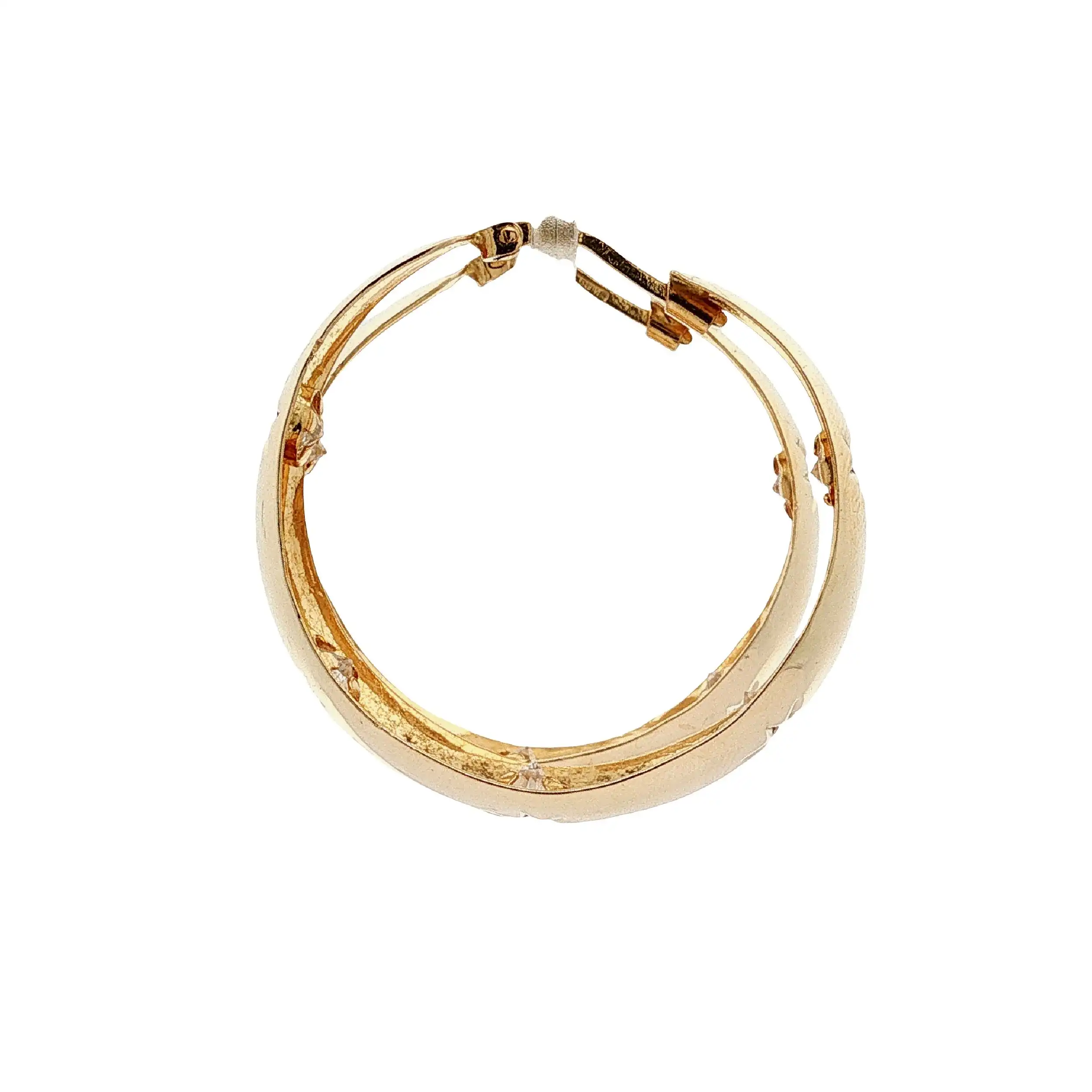 Creolen Gelbgold mit Zirkonia