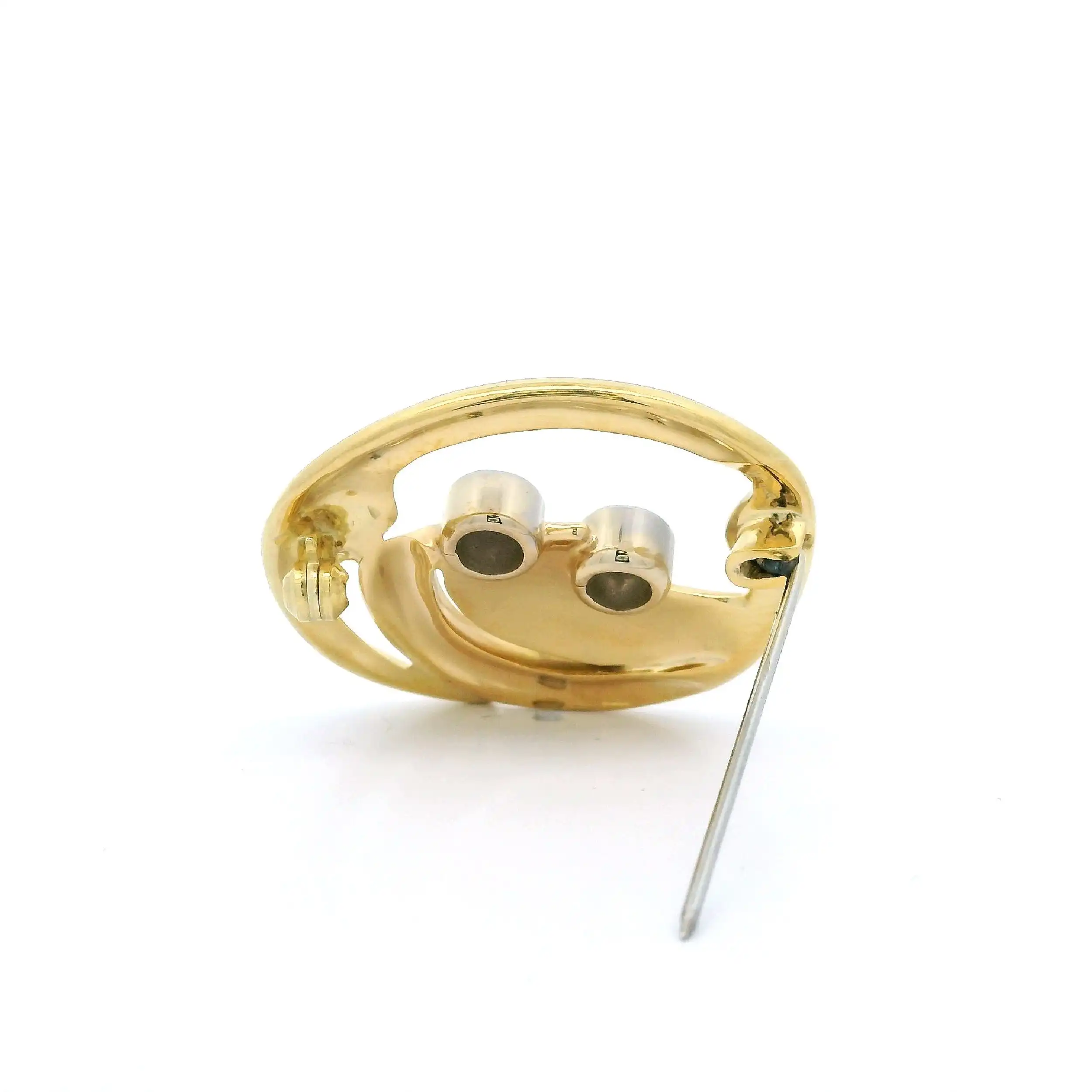 Brosche Bicolor mit Brillanten Brosche Bicolor mit Brillanten