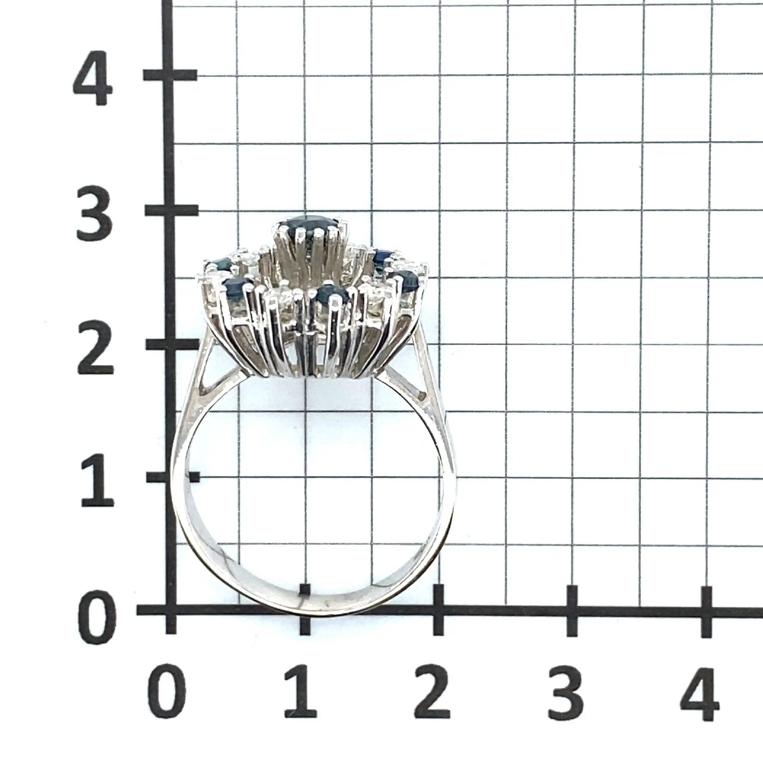 Ring Weißgold mit Saphiren und Brillanten