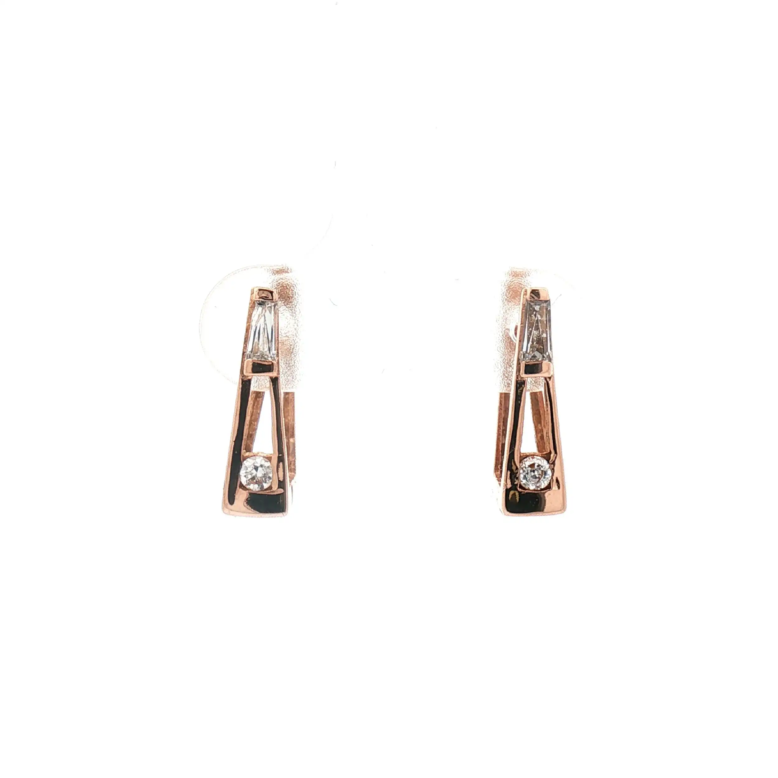 Ohrringe Rotgold mit Zirkonia Ohrringe Rotgold mit Zirkonia