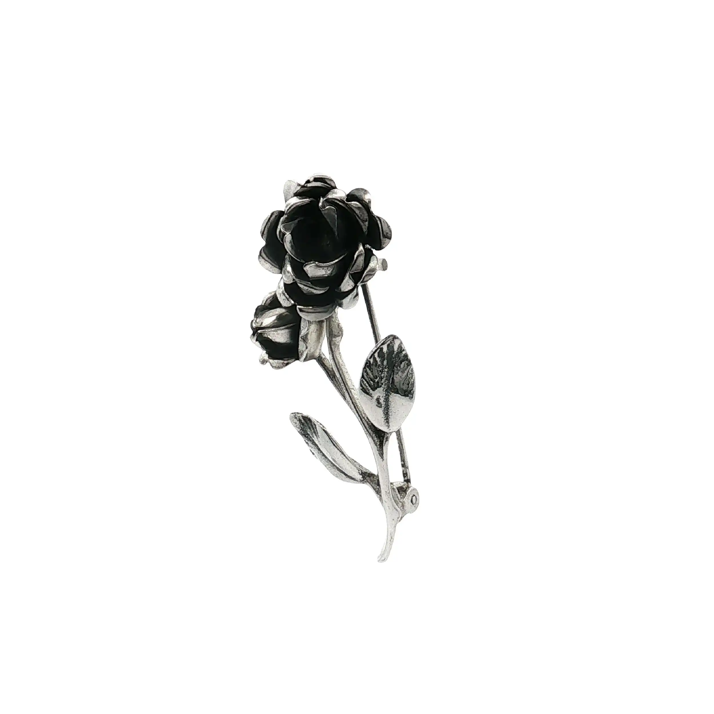 Brosche / Nadel Silber Rose