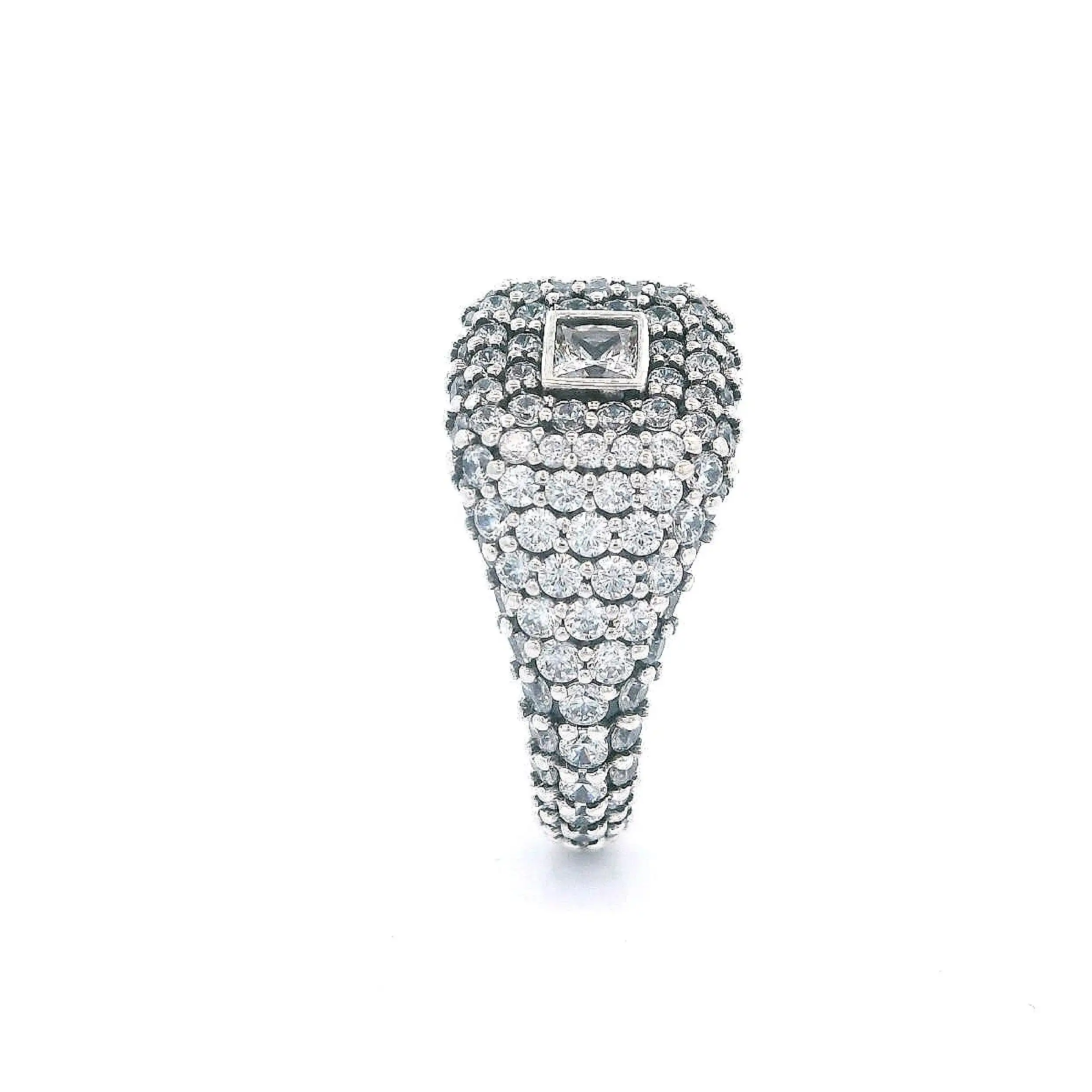 Ring Pandora Silber "Pave-Quadrat" Ring Pandora Silber "Pave-Quadrat"