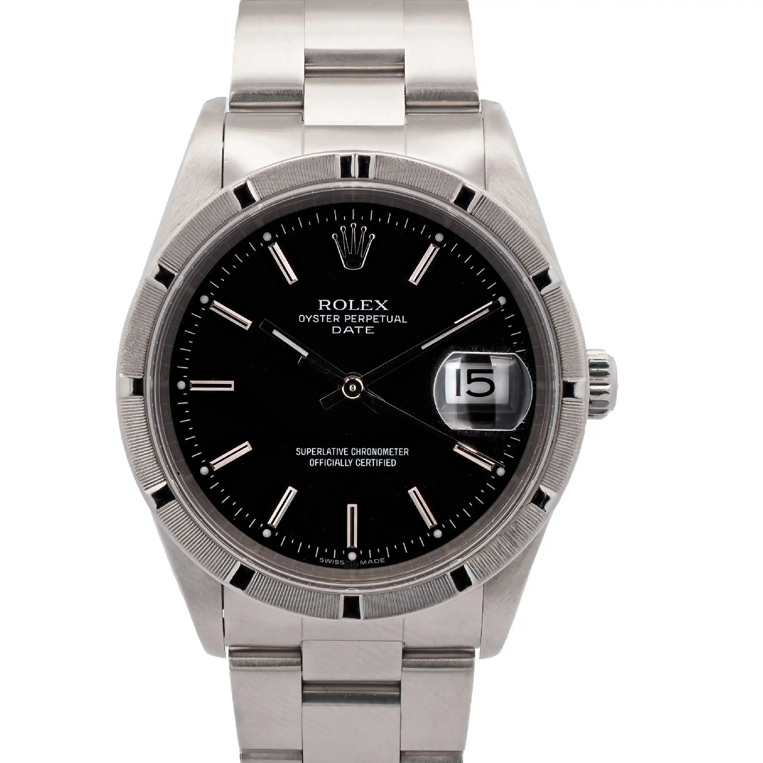 Herrenuhr Rolex Oyster Perpetual Date Ref.15210 mit Papiere aus 2006