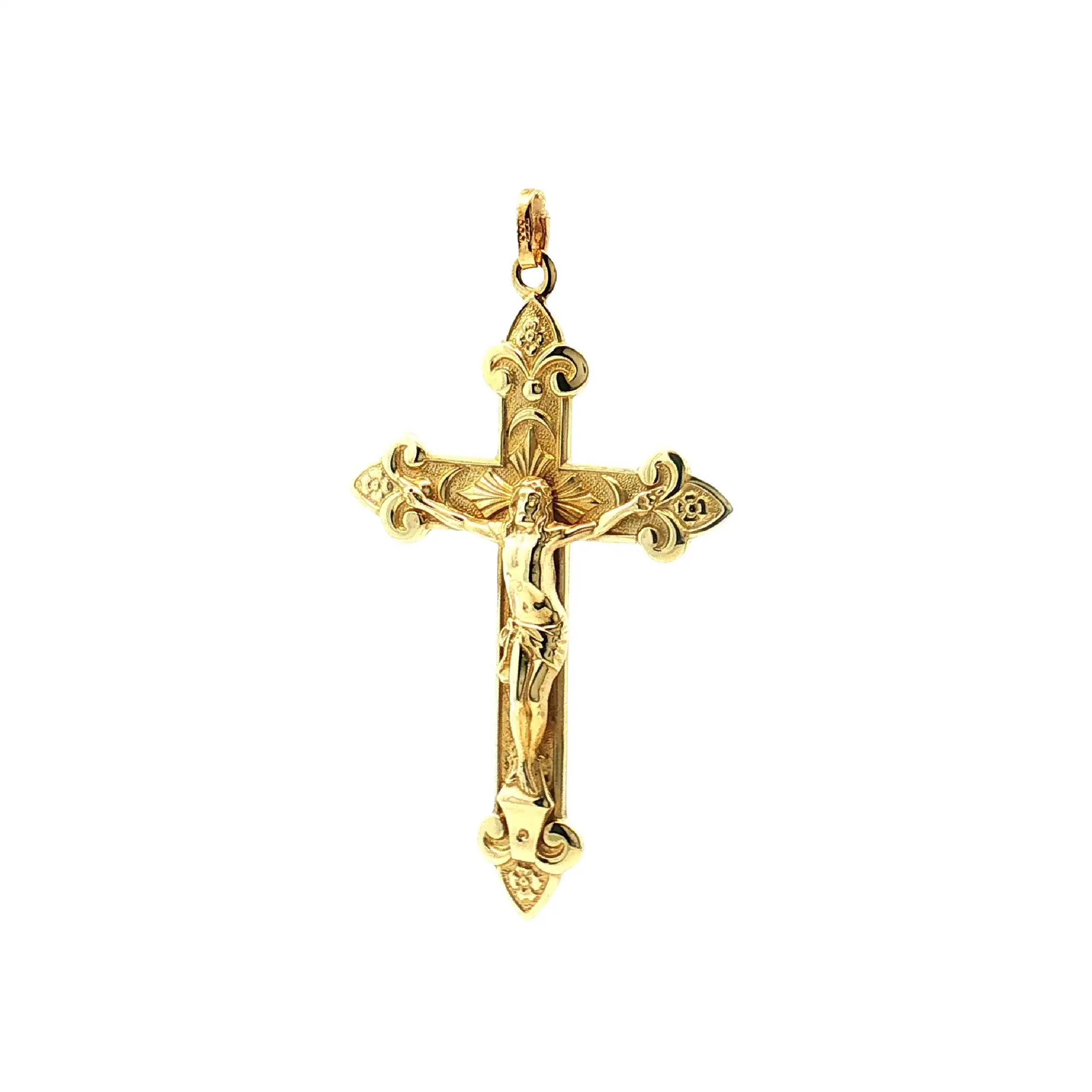 Kreuzanhänger Gelbgold