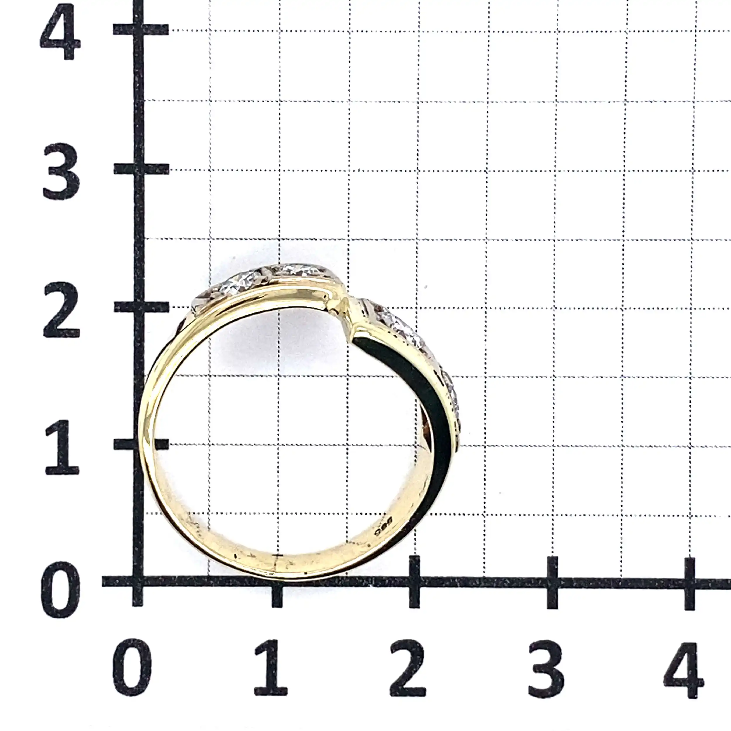 Ring Bicolor mit 4 Brillanten Ring Bicolor mit 4 Brillanten
