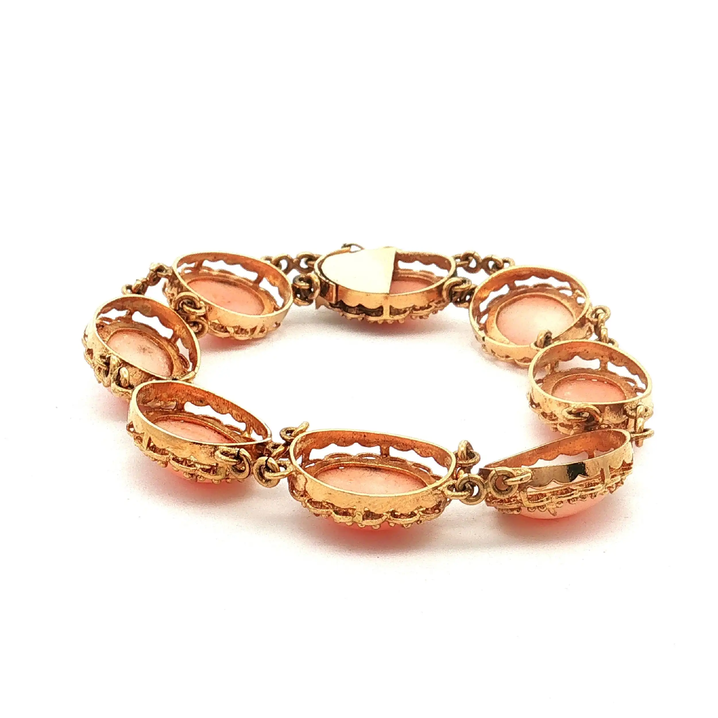 Armband Gelbgold mit Engelshautkoralle Armband Gelbgold mit Engelshautkoralle