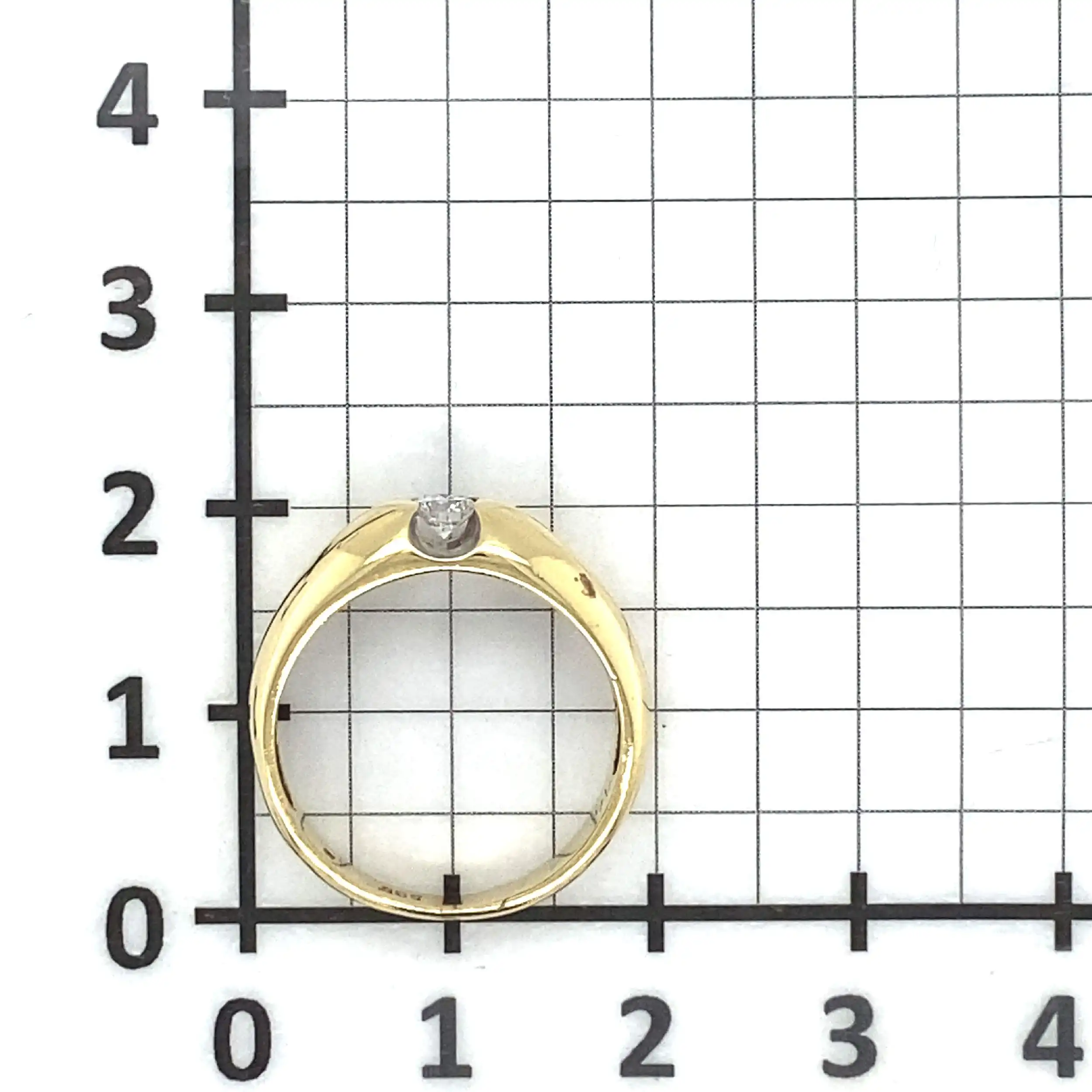 Ring Bicolor mit Brillant, mit 0,14ct graviert Ring Bicolor mit Brillant, mit 0,14ct graviert
