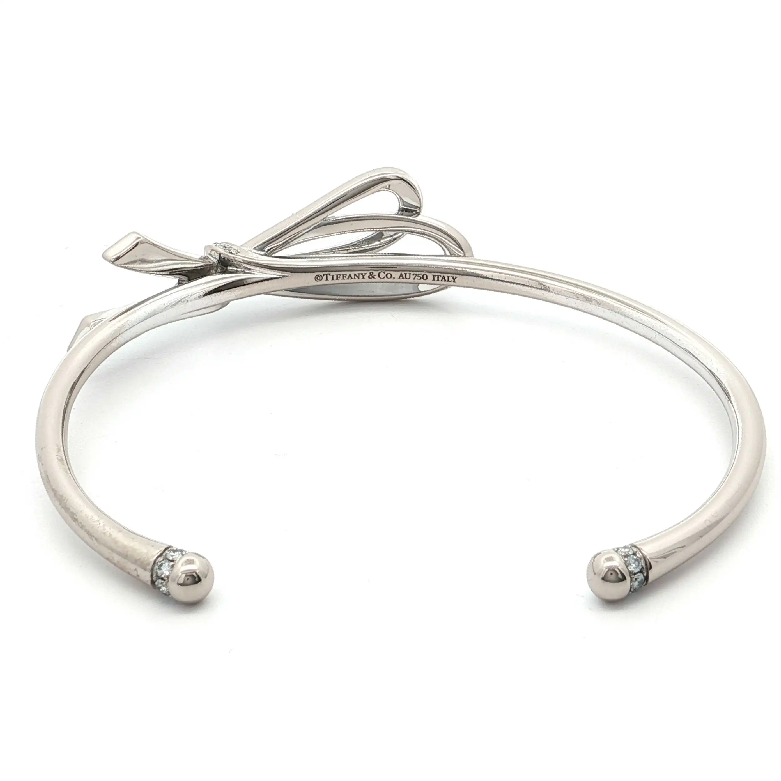 Armreif Weißgold "Schleife" mit Brillanten "Tiffany & Co." Bow Cuff Bracelett Armreif Weißgold "Schleife" mit Brillanten "Tiffany & Co." Bow Cuff Bracelett