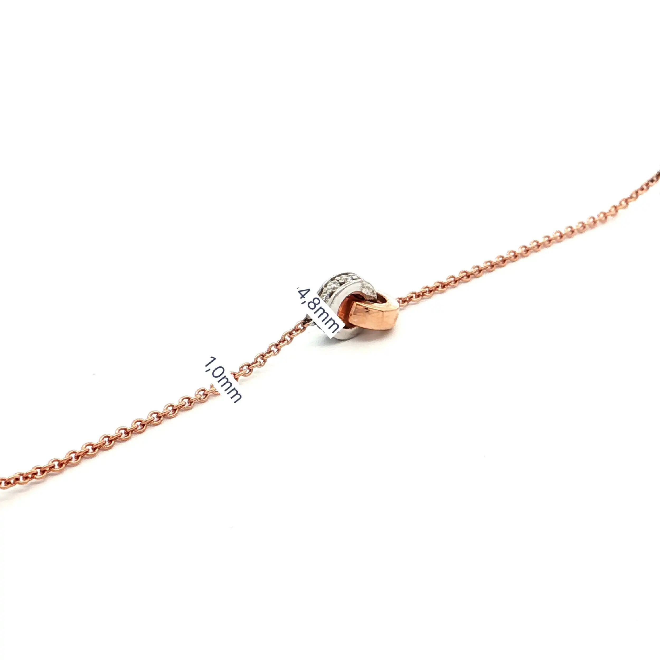 Armband Roségold "Knoten" mit Brillanten