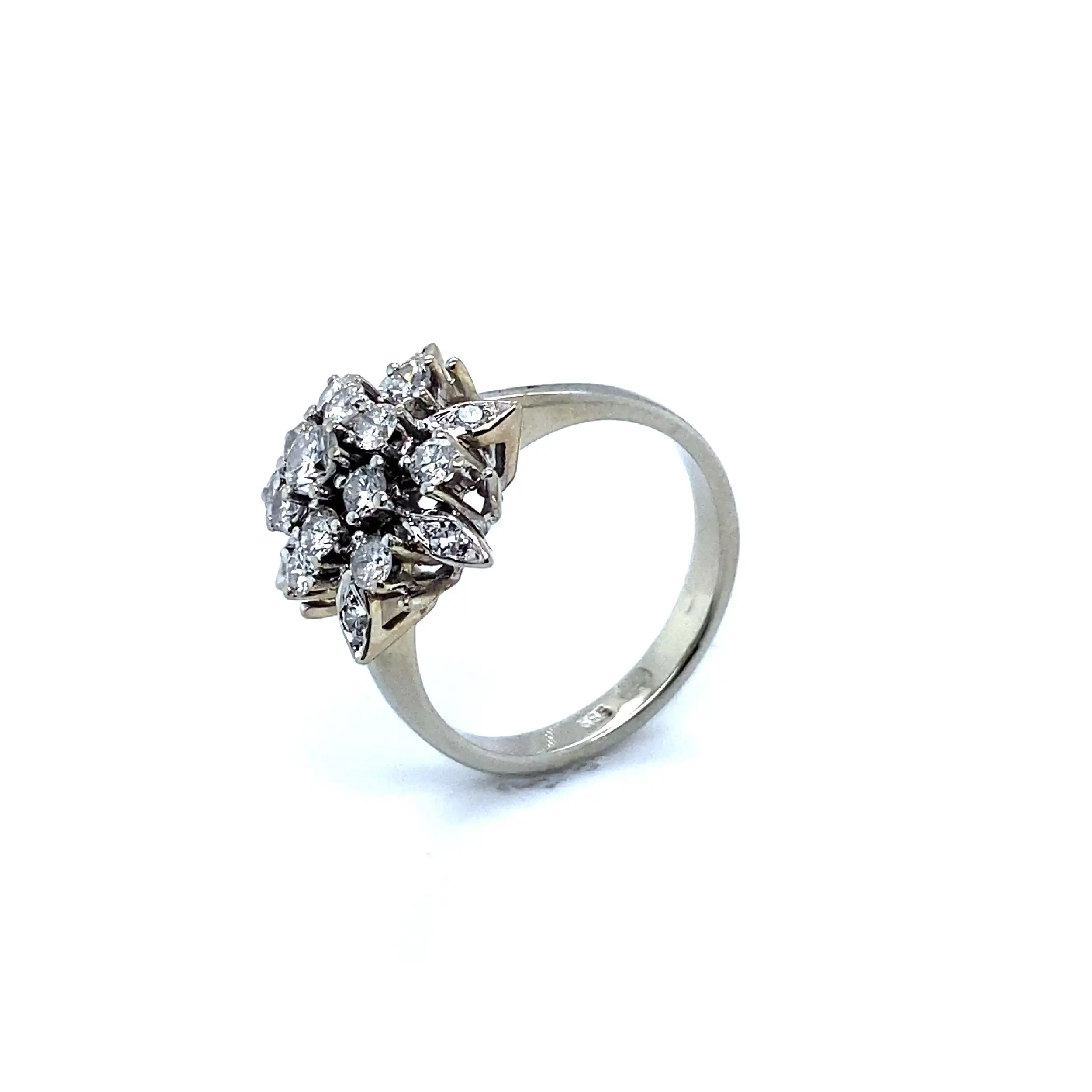 Ring Weißgold mit Brillanten und Diamanten Ring Weißgold mit Brillanten und Diamanten