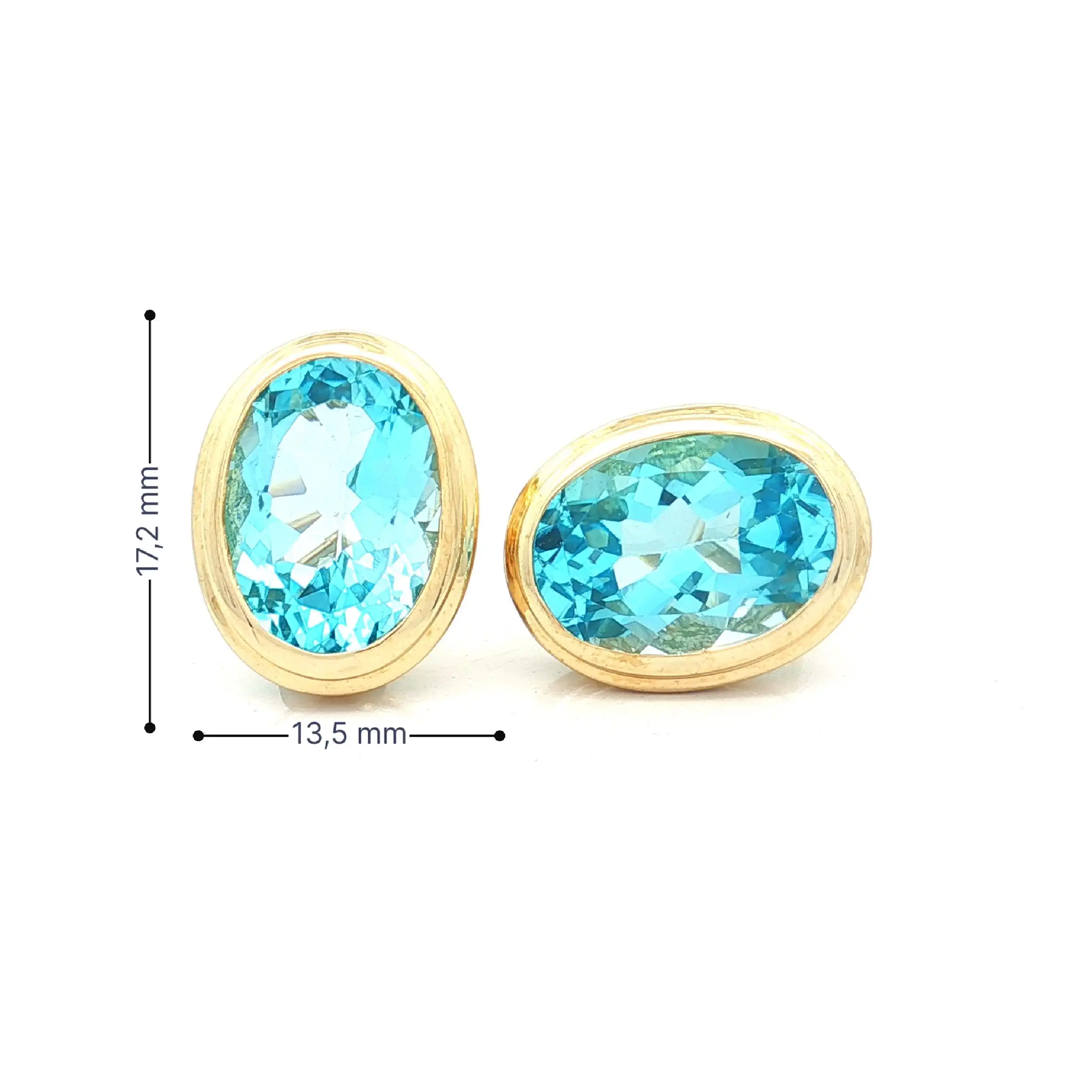 Paar Ohrringe Gelbgold mit Topas Paar Ohrringe Gelbgold mit Topas