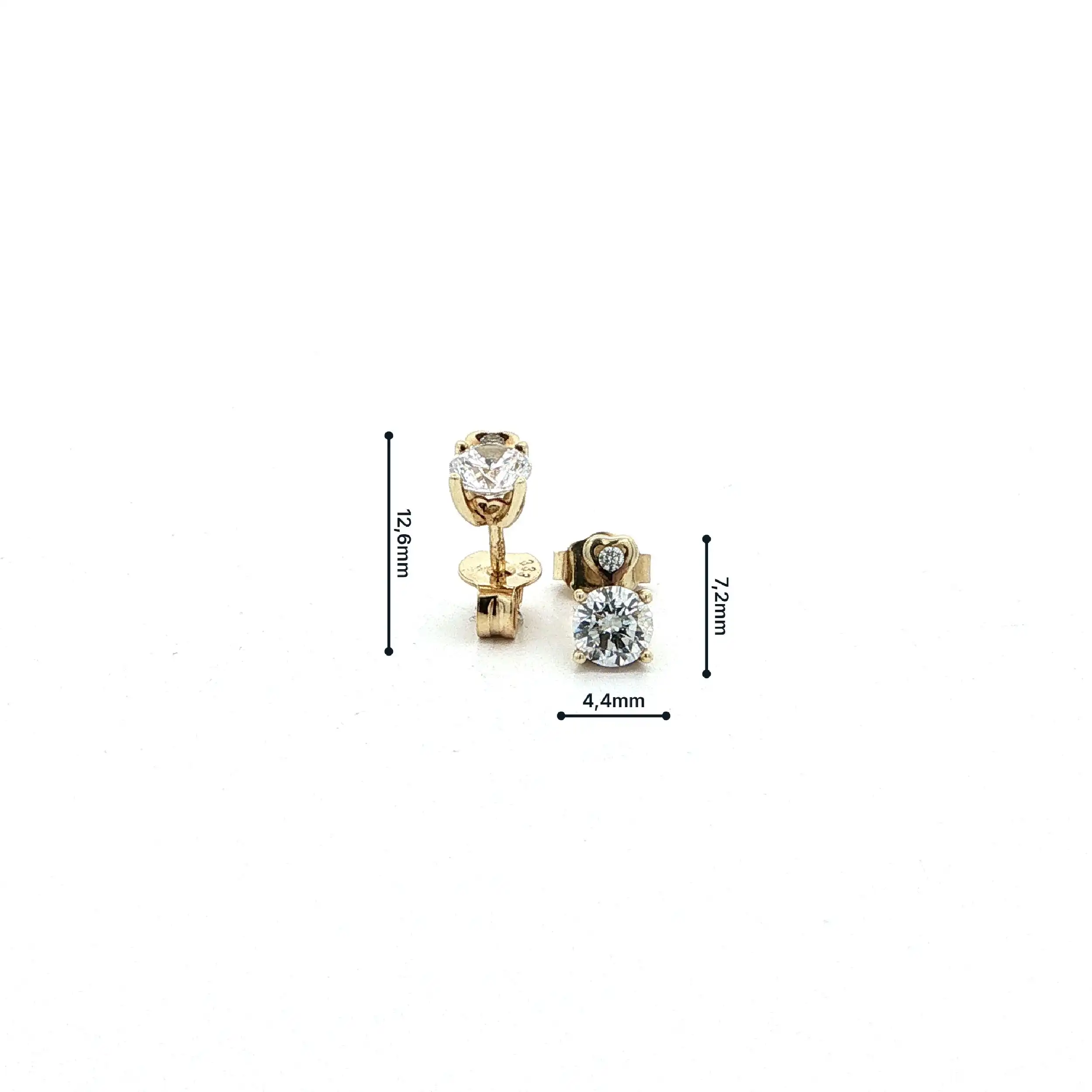 Ohrstecker Gelbgold mit Zirkonia