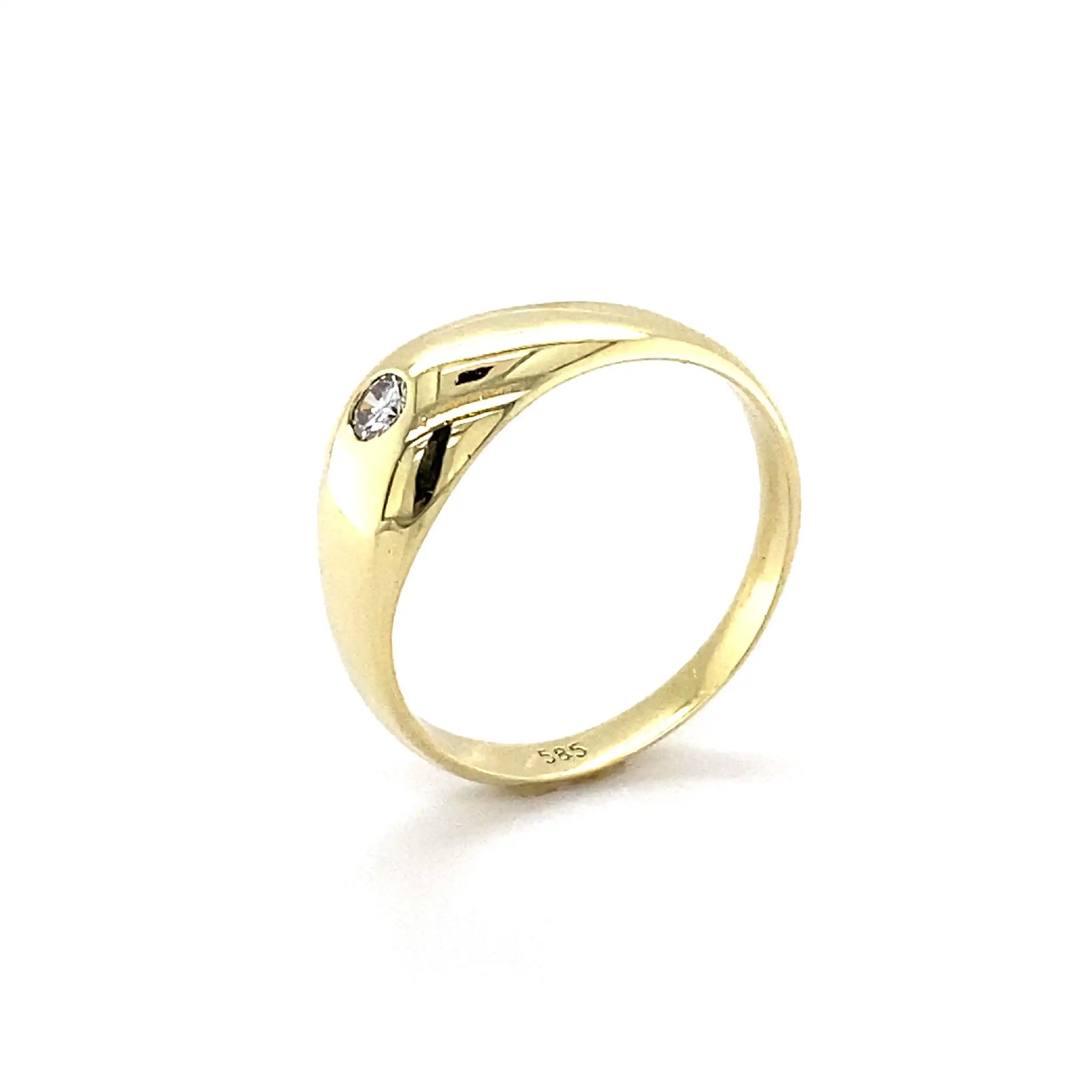 Ring Gelbgold mit Brillant Ring Gelbgold mit Brillant